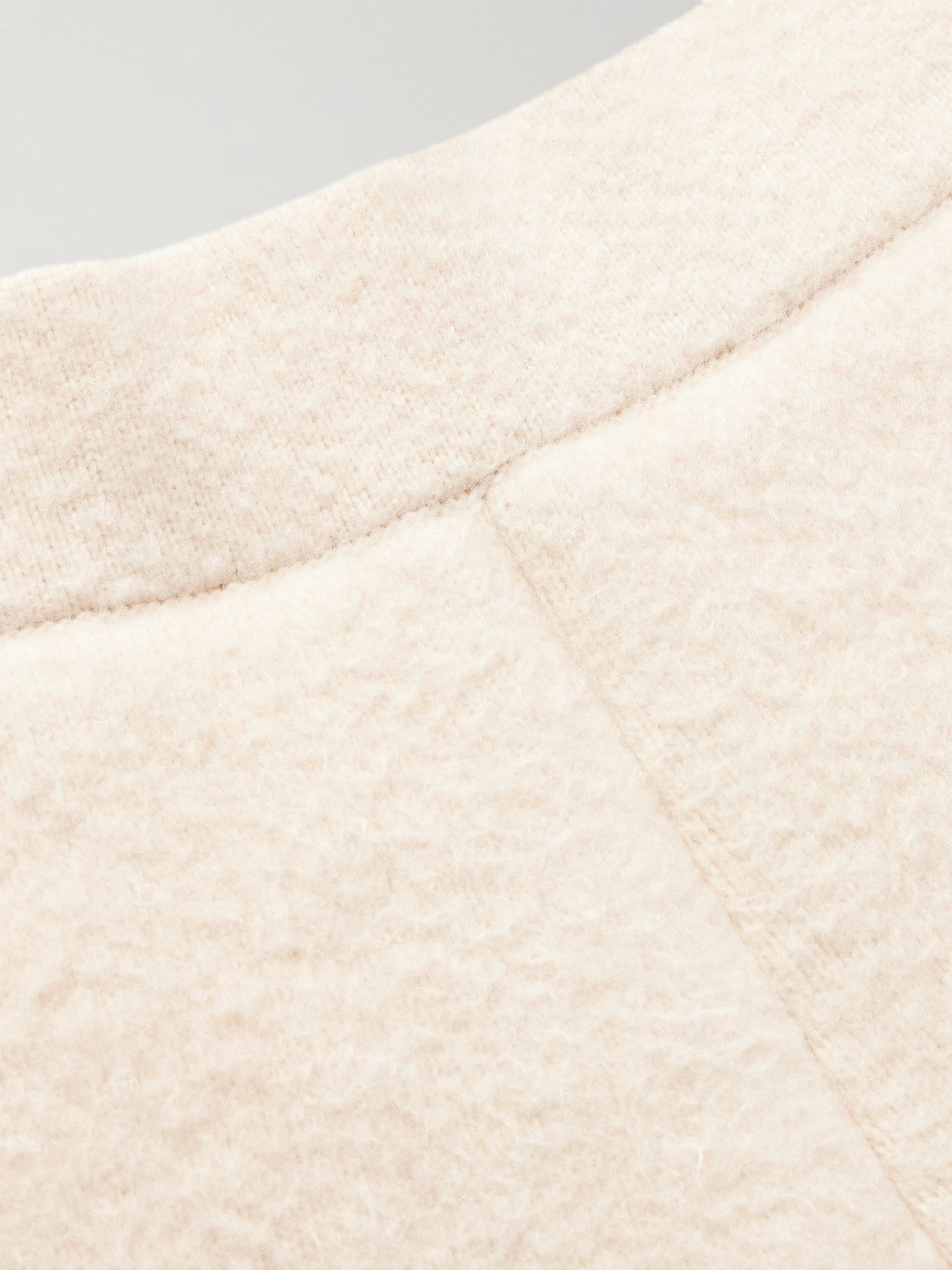 Straight-Leg Dégradé Cashmere-Fleece Sweatpants Beige - 5