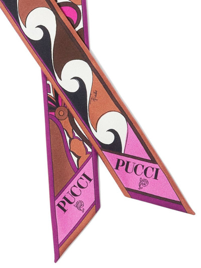 PUCCI Orchidee-print silk scarf outlook