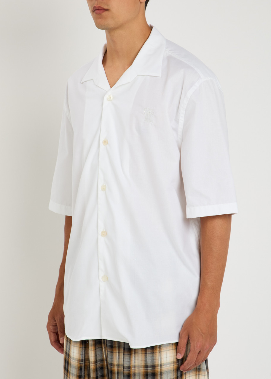 Acne Studios Bow-embroidered Piqué Cotton Shirt - 2