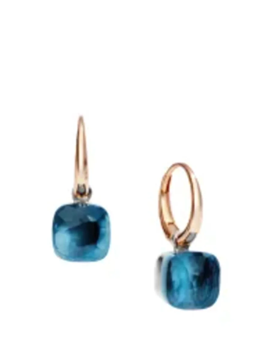 Nudo 18K Two-Tone Gold London Blue Topaz Earrings - 1