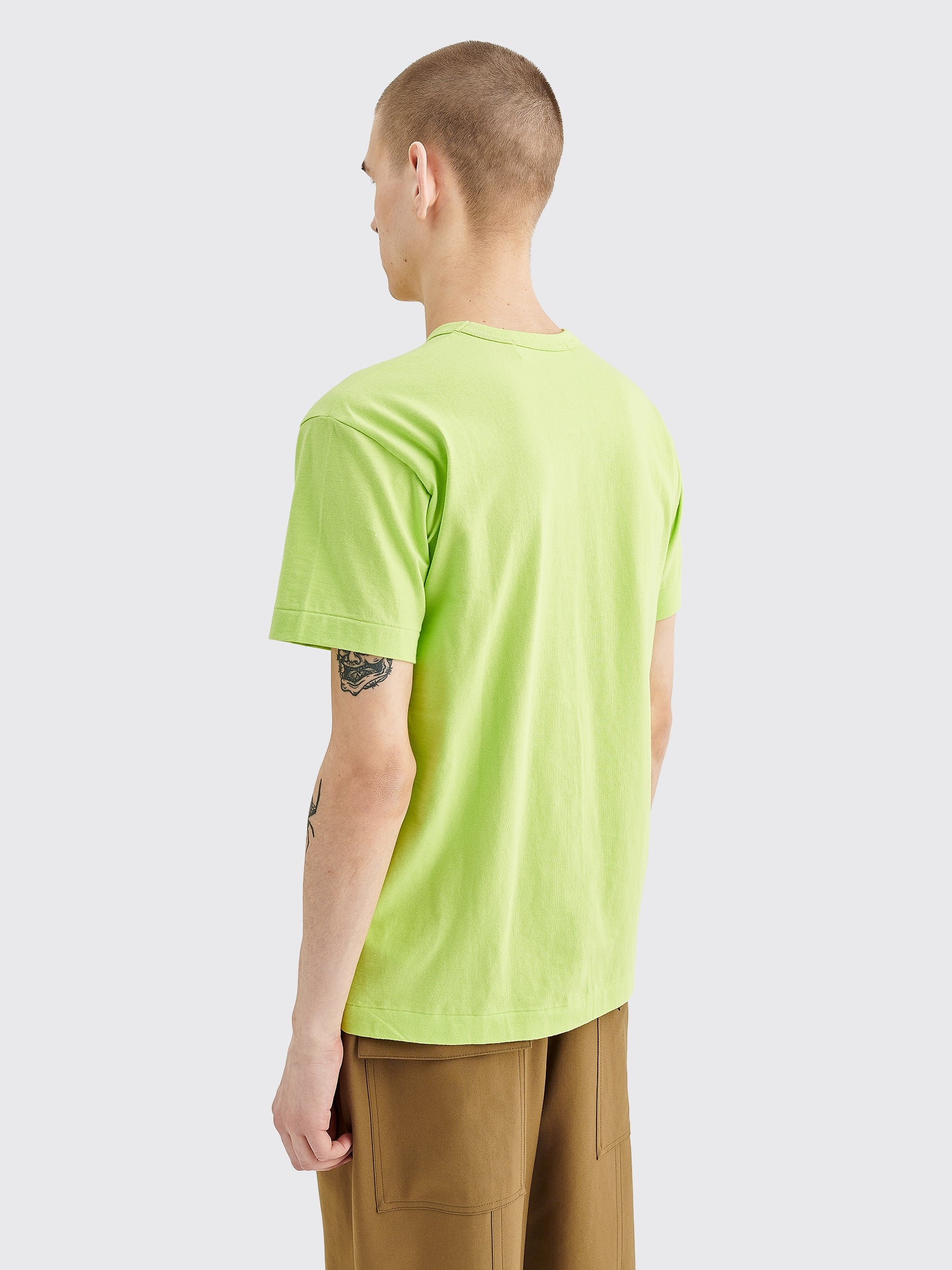 COMME DES GARÇONS PLAY SMALL HEART T-SHIRT GREEN - 4