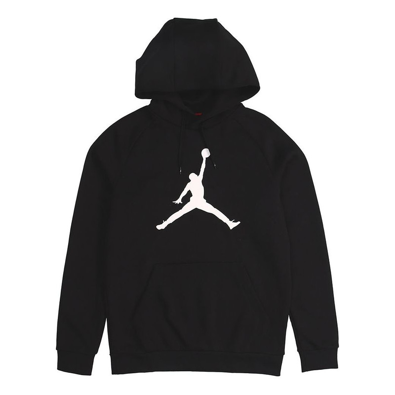 Air Jordan Large logo Printing Fleece Lined Pullover Black DA6802-010 - 1