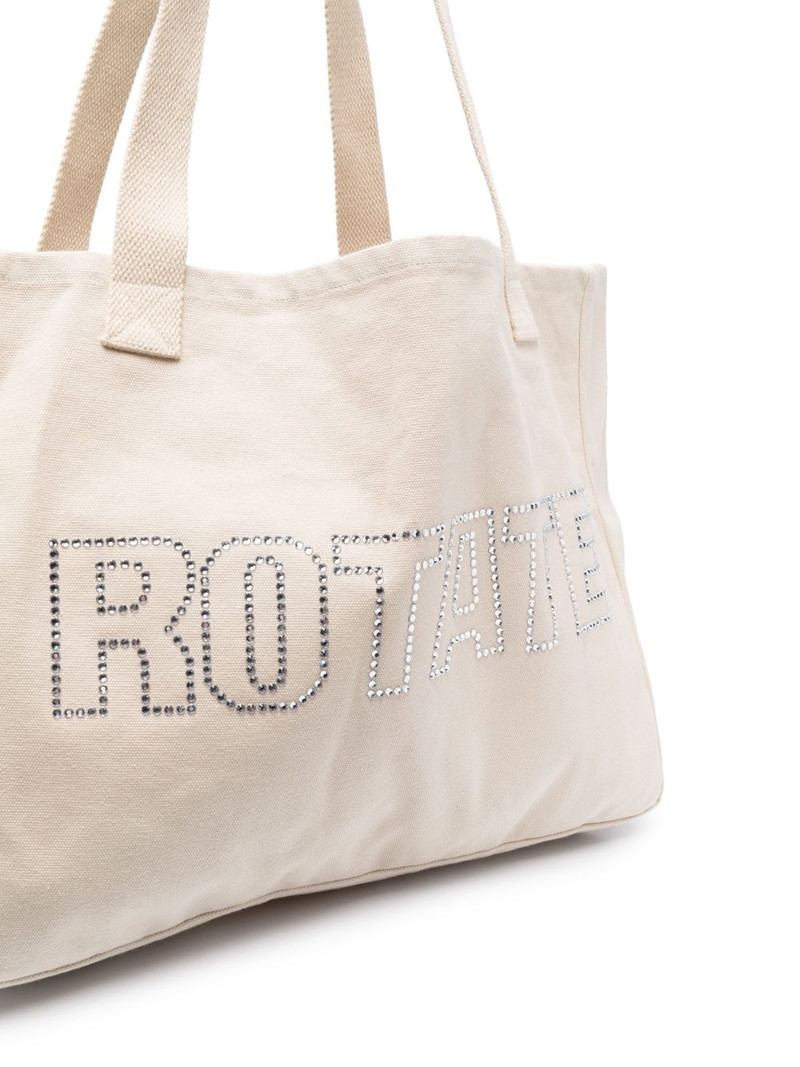 logo-embellished organic-cotton tote bag 4