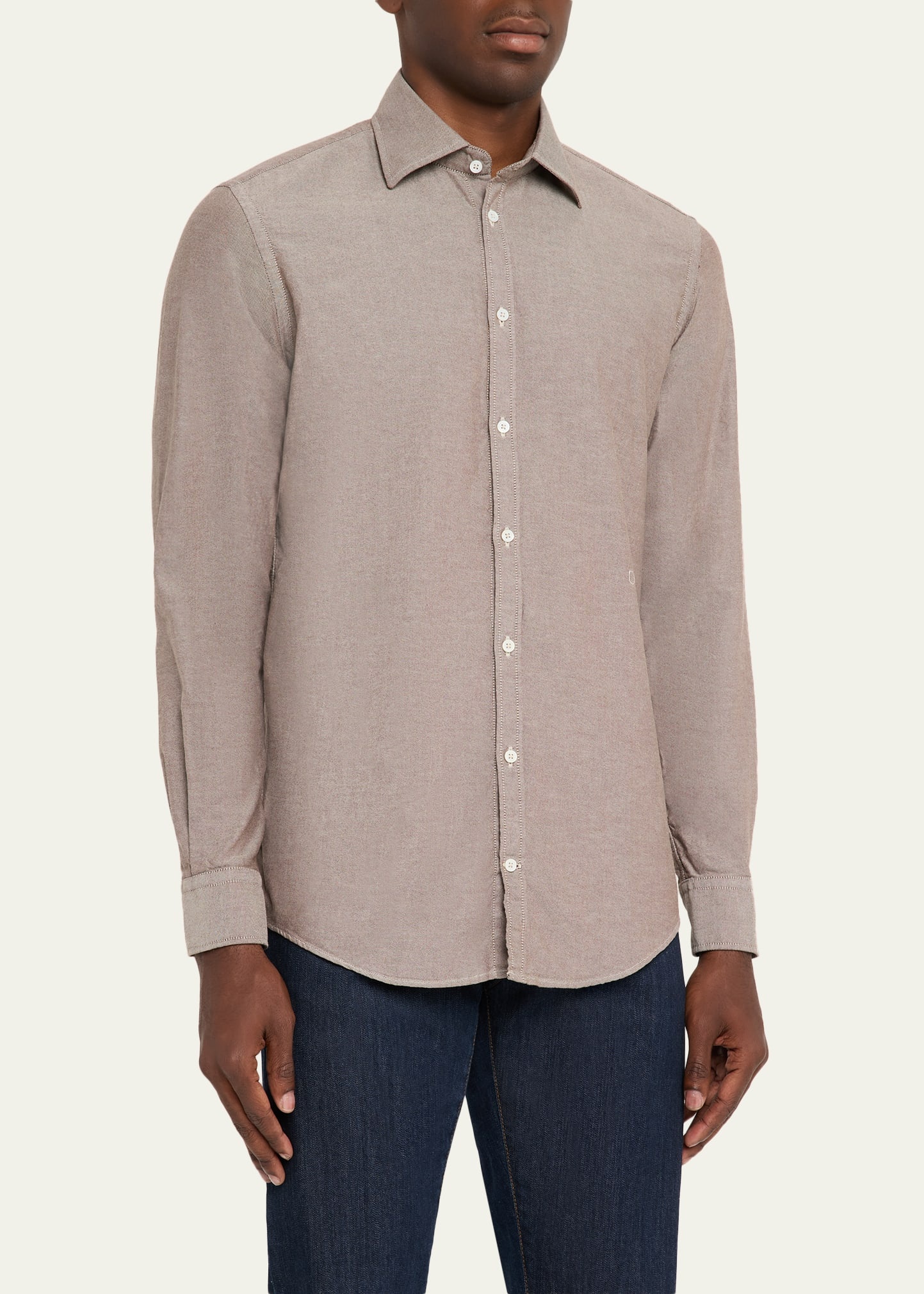 Men's Genova Cotton Oxford Button-Down Shirt - 4