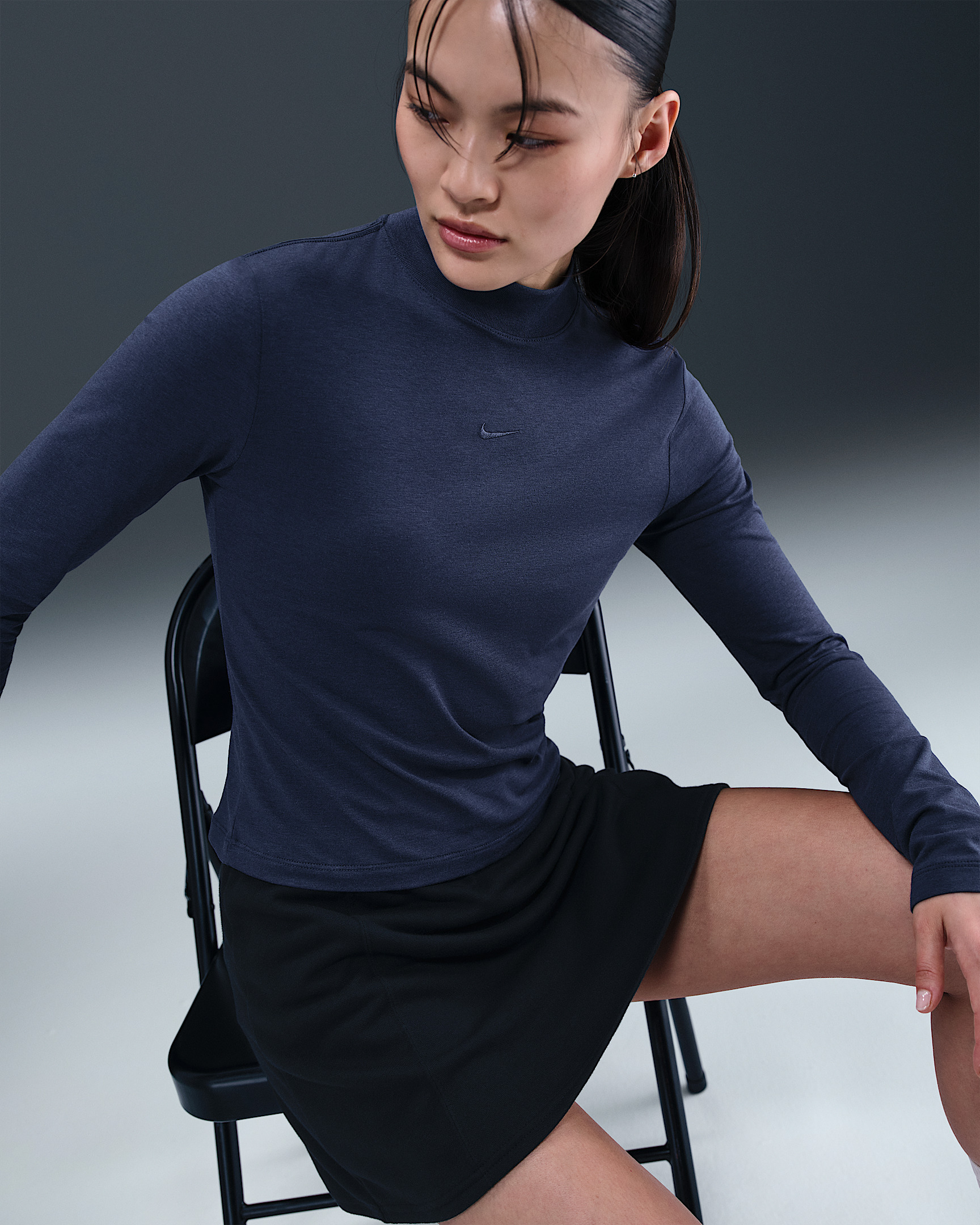 Nike Sportswear Chill Knit Women's Slim Long-Sleeve Mock-Neck T-Shirt - 3