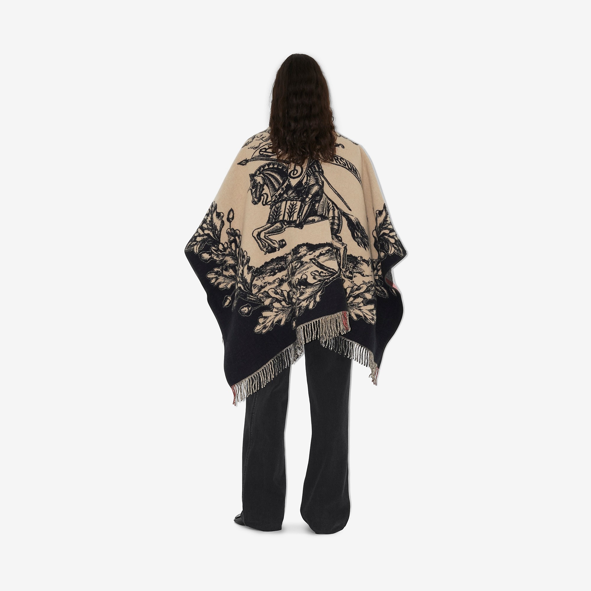 EKD Wool Jacquard Cape - 4