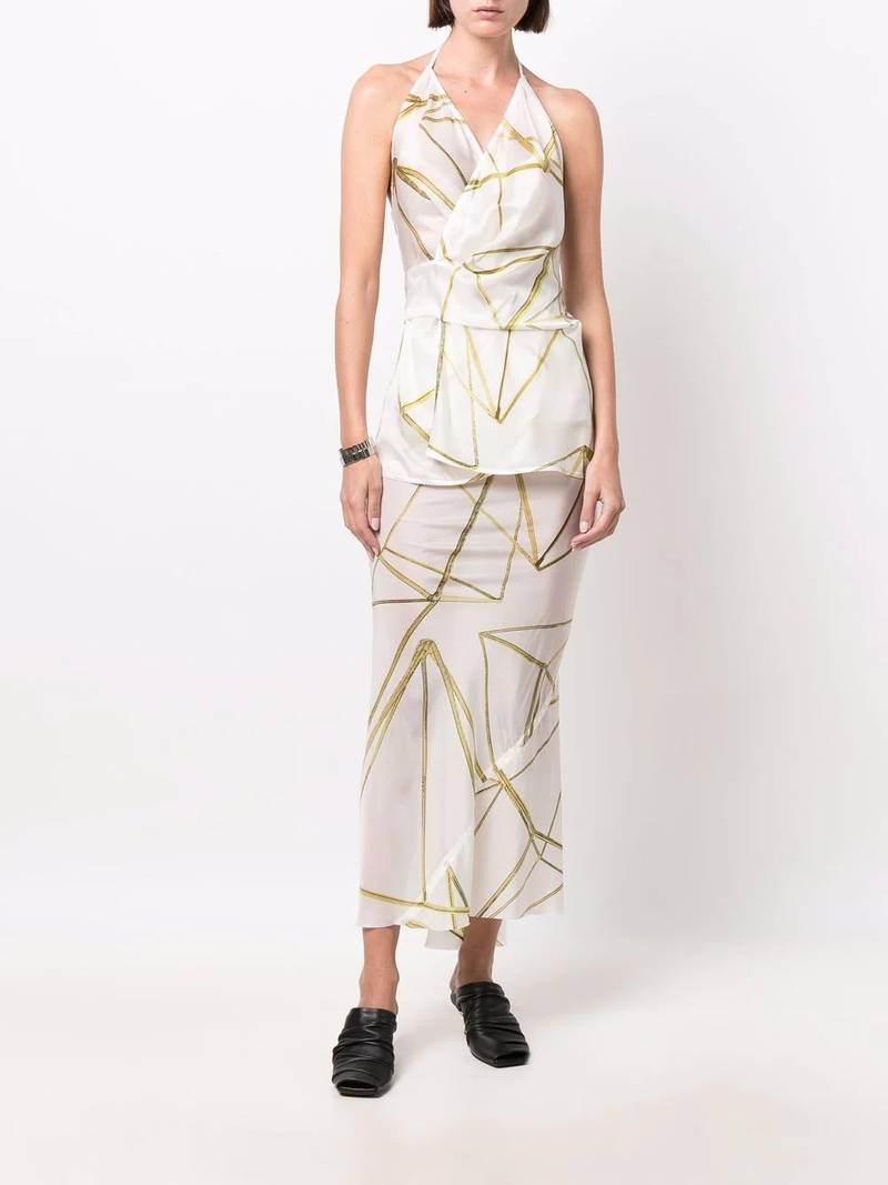 Rick Owens Bias midi skirt outlook