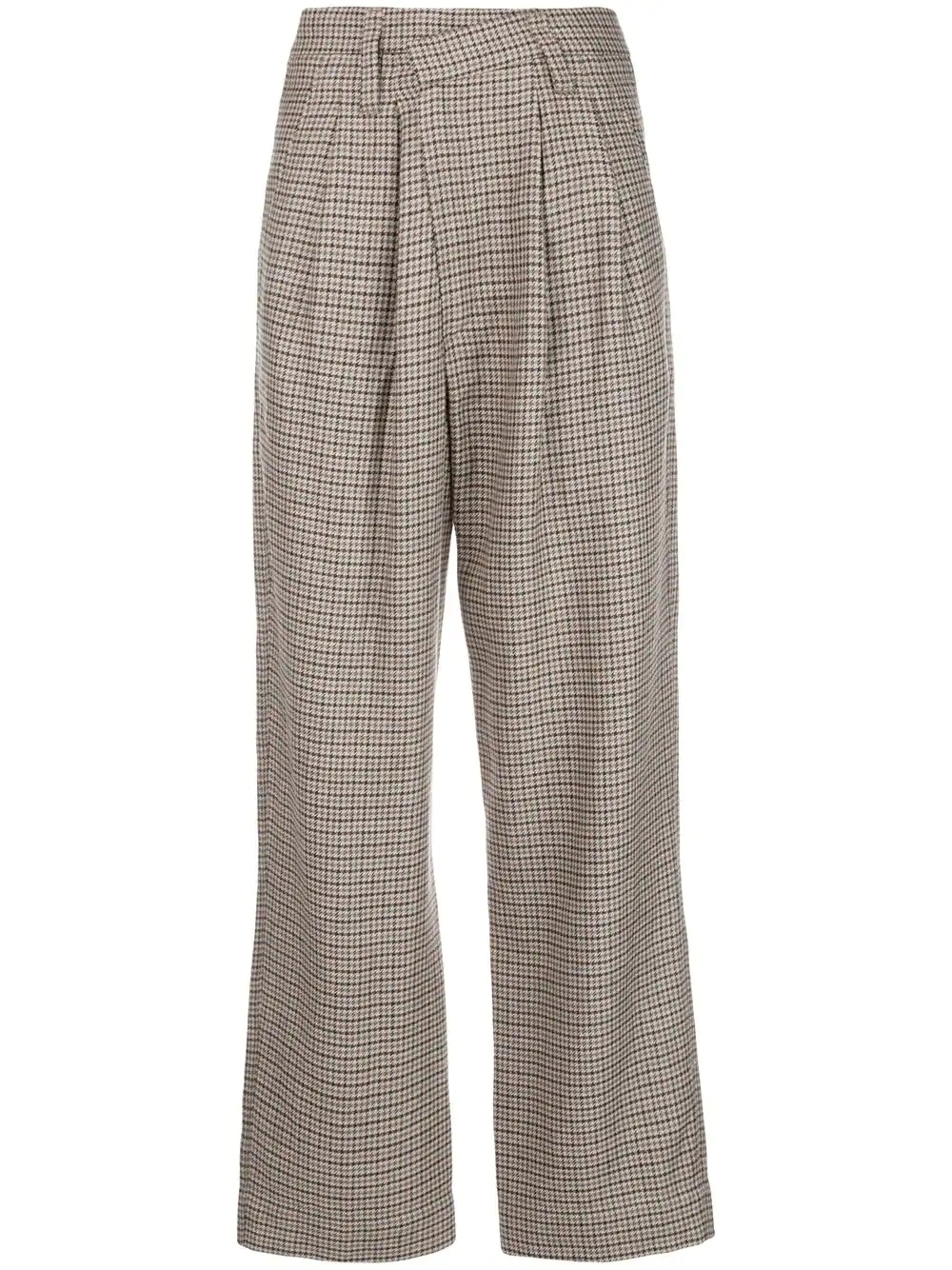 houndstooth check twist trousers - 1