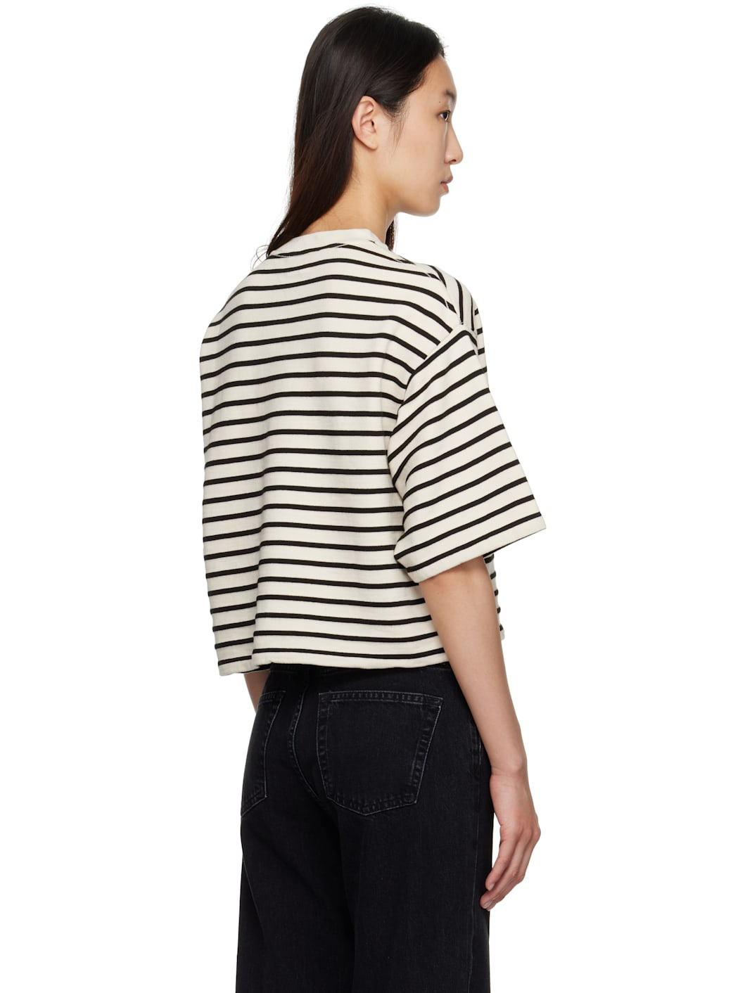 Off-White & Black Myers Cropped T-shirt - 3