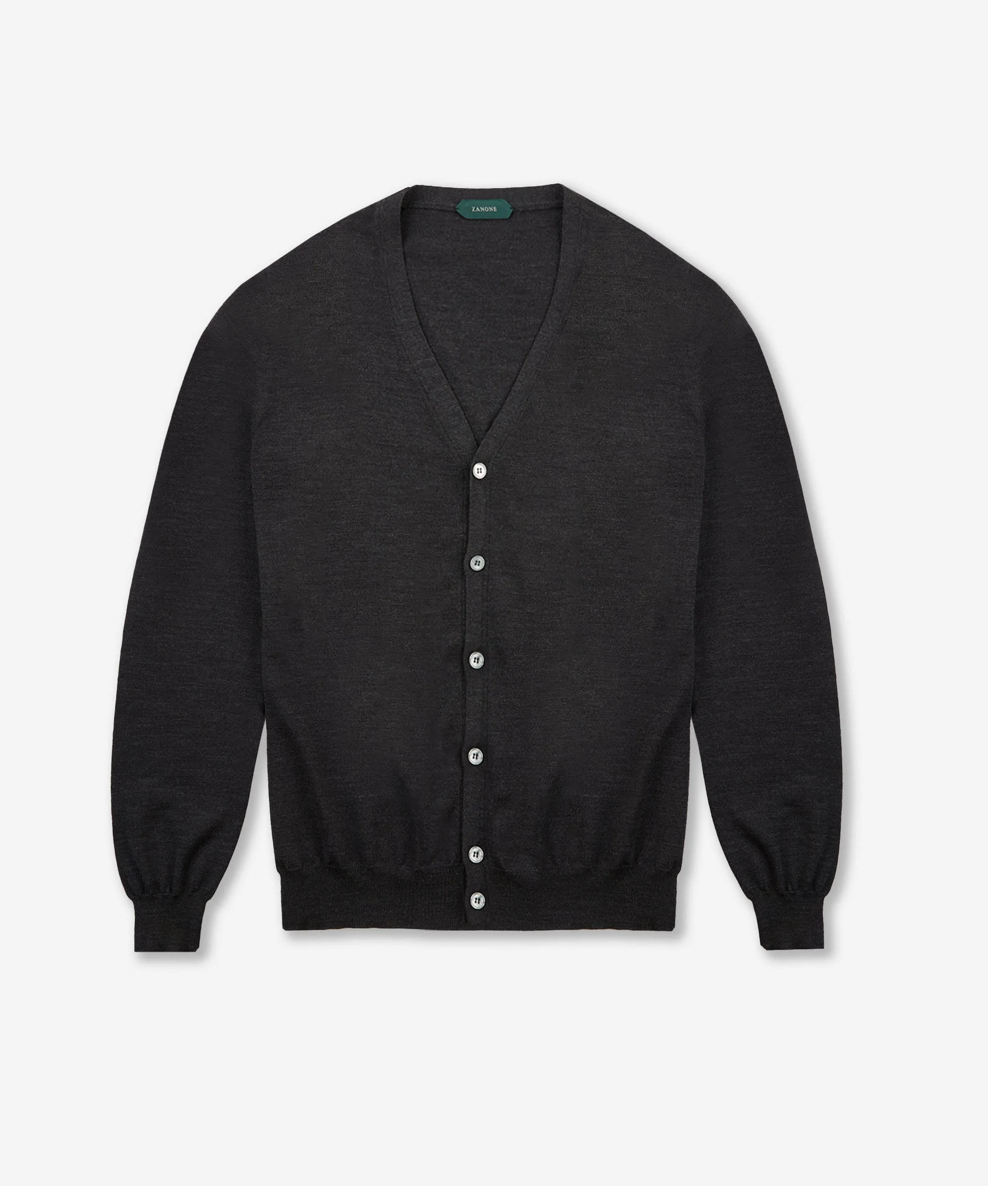 Slim-fit cardigan in certified Flexwool - 1
