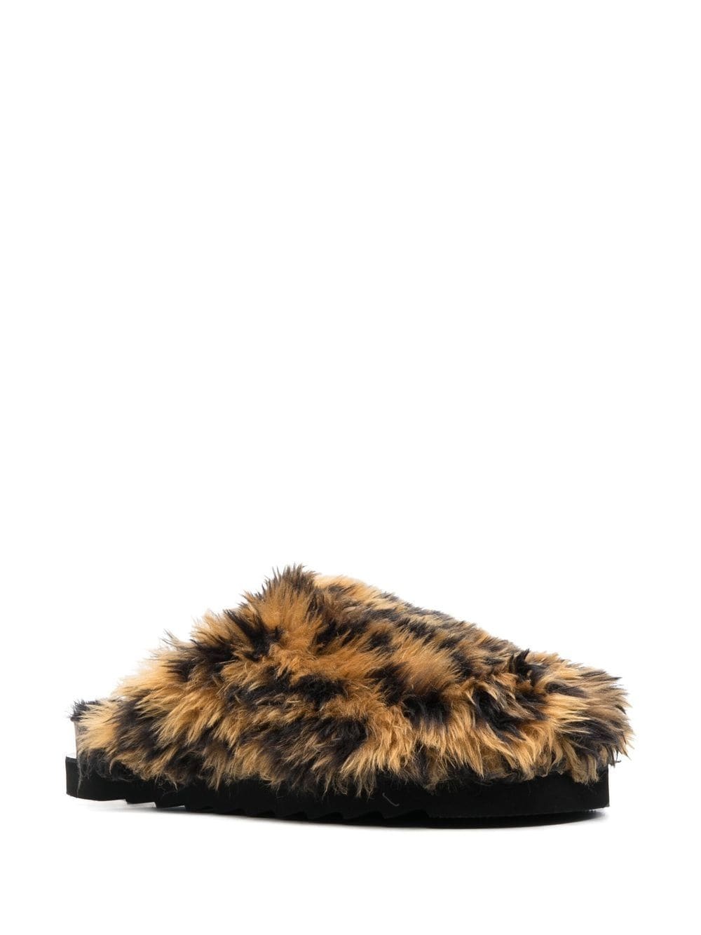 leopard-pattern textured slippers - 2