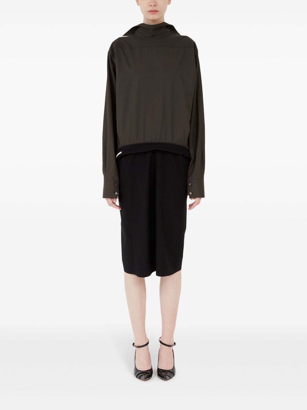 panelled midi dress - 2