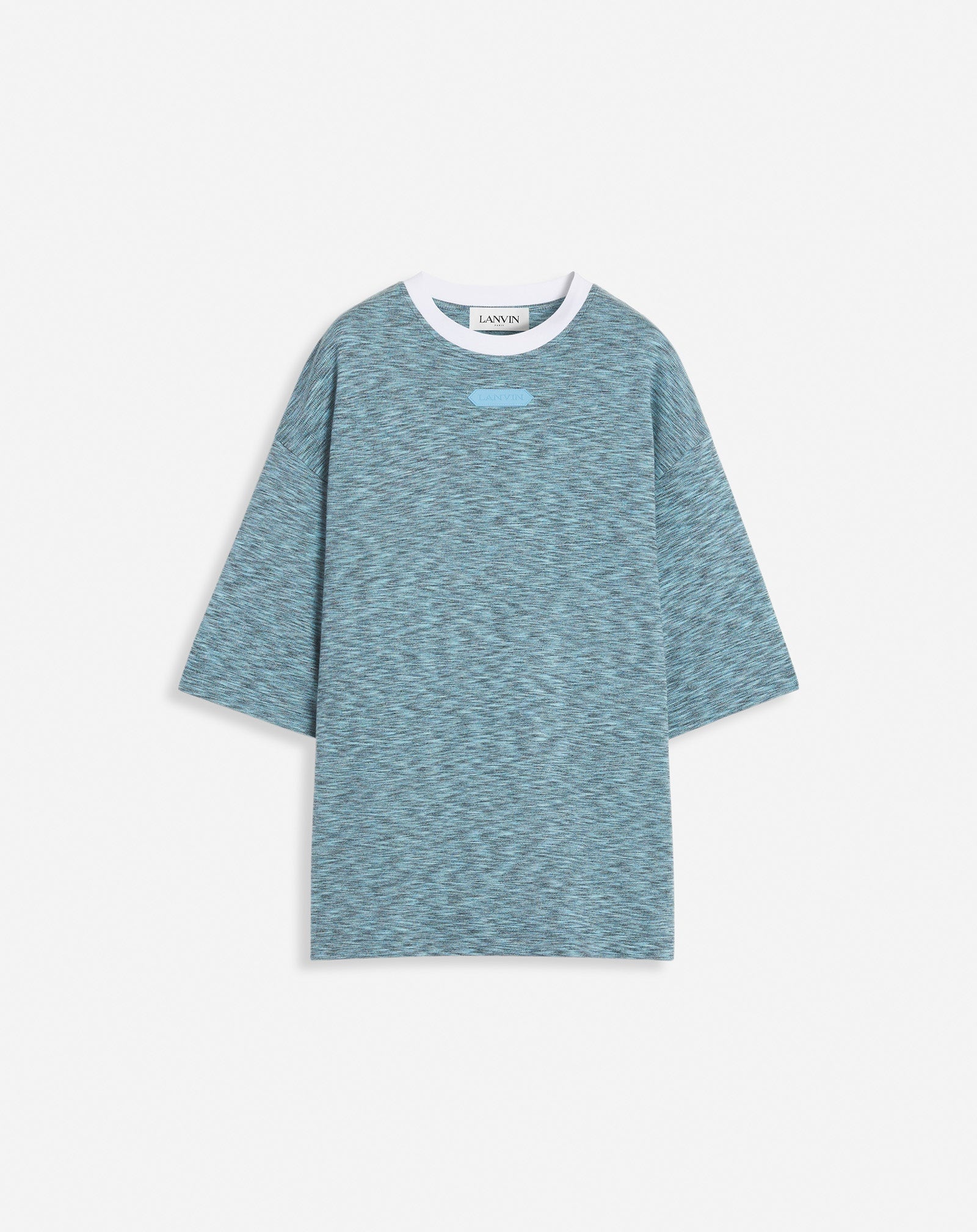 HEATHERED-EFFECT LOOSE-FITTING T-SHIRT - 1