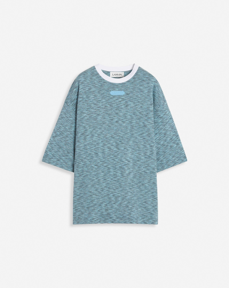 HEATHERED-EFFECT LOOSE-FITTING T-SHIRT 1