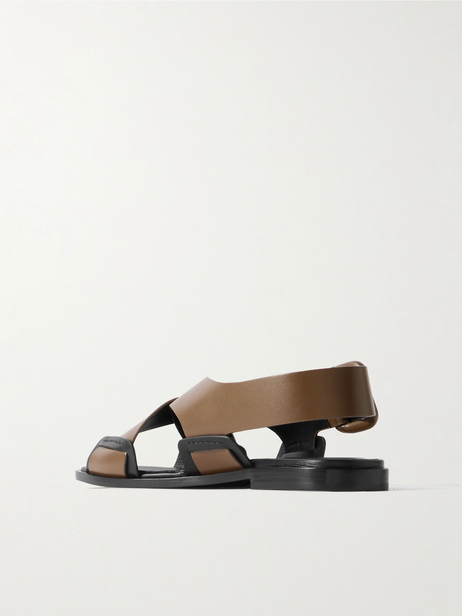 Leather sandals Dark brown - 3
