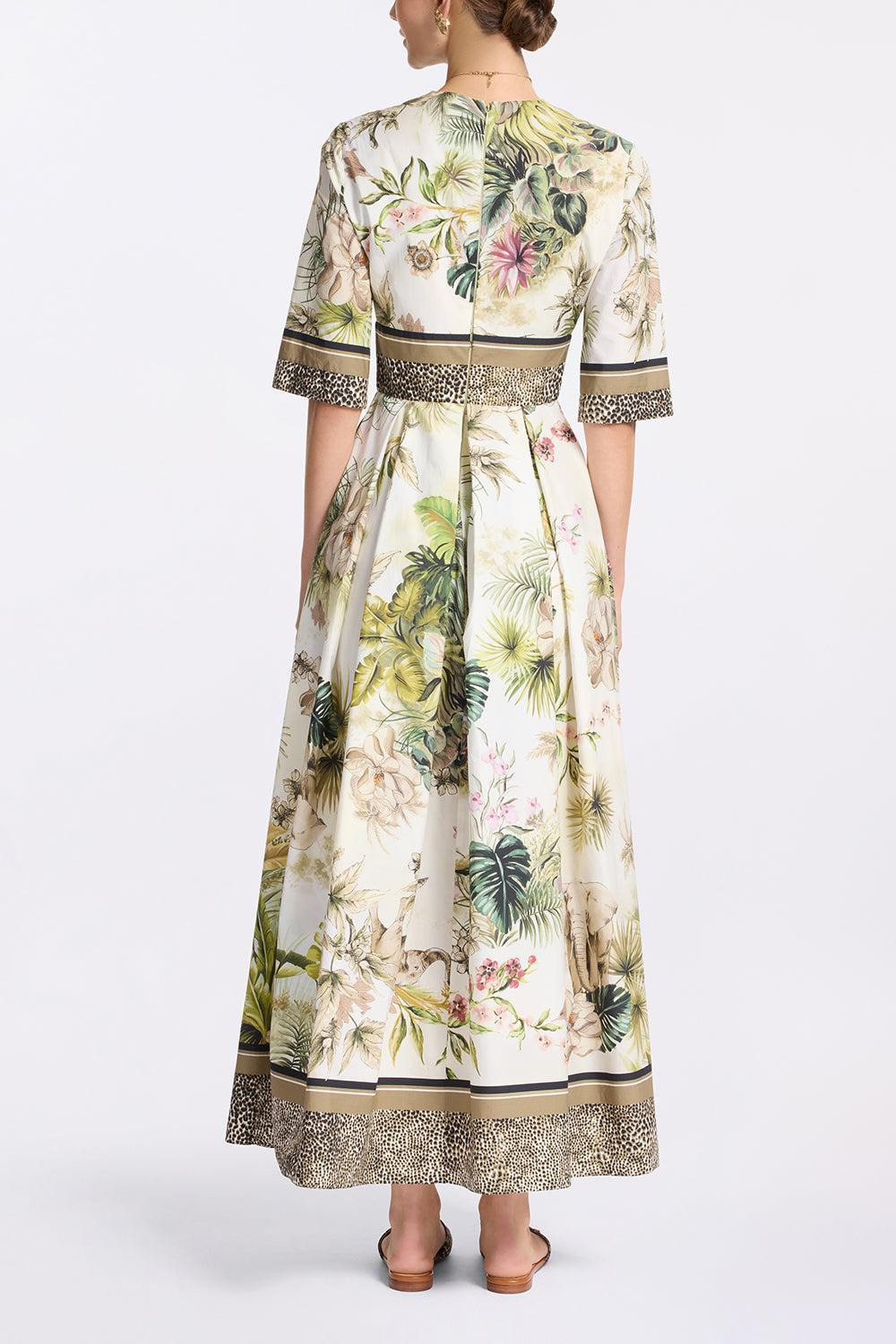 Printed Cotton Midi Dress - 4