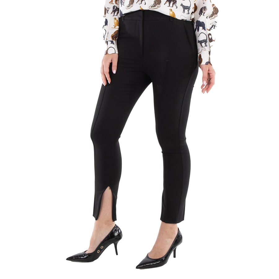 Burberry Ladies Black Skinny Stretch Wool Trouser - 5