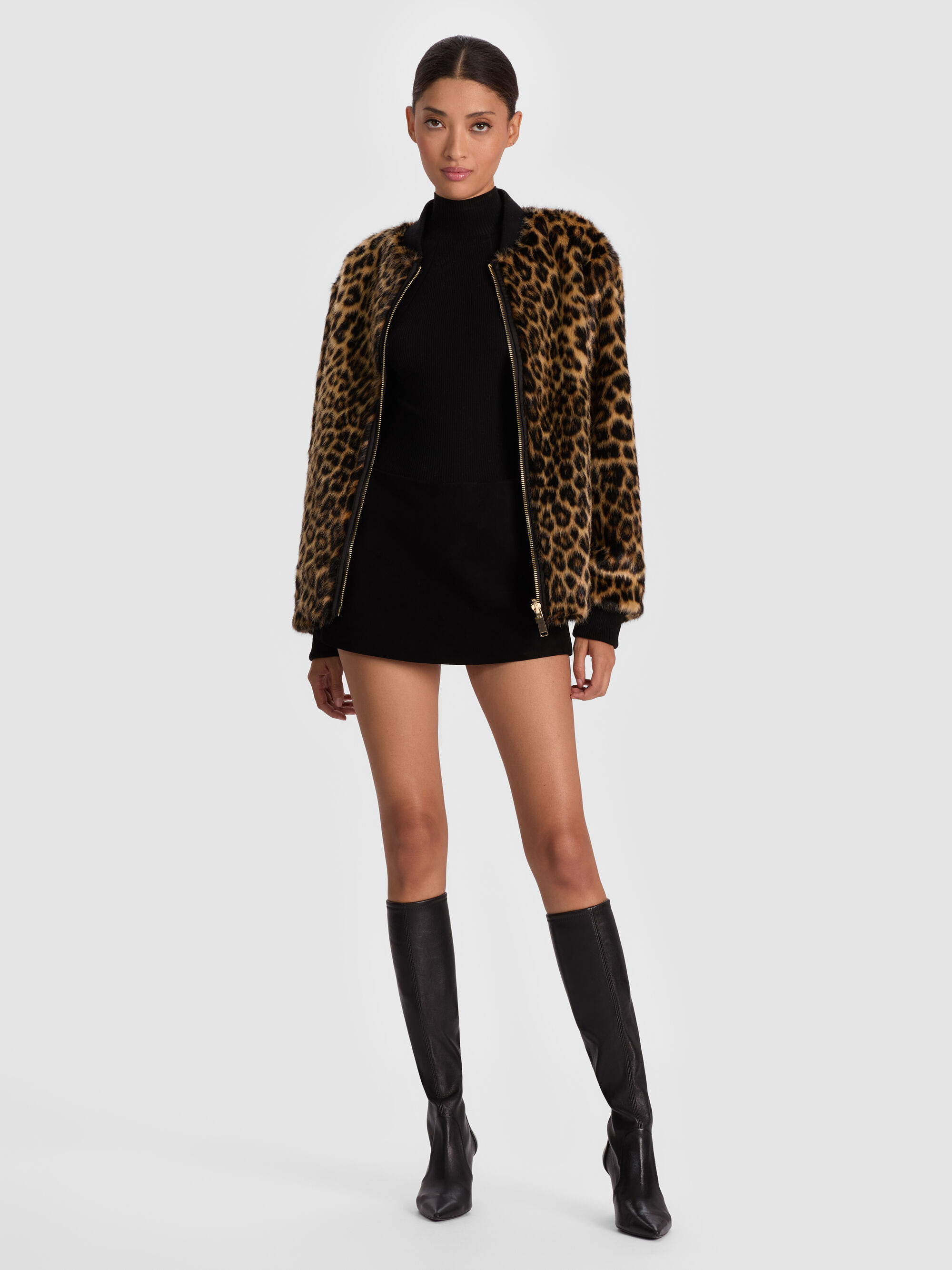 BECKY REVERSIBLE FAUX FUR BOMBER JACKET - 3