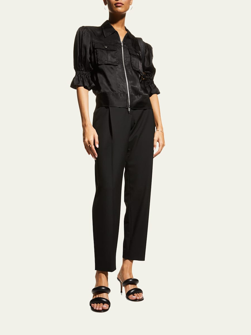 Cinq à Sept Holly Short-Sleeve Sateen Jacket outlook