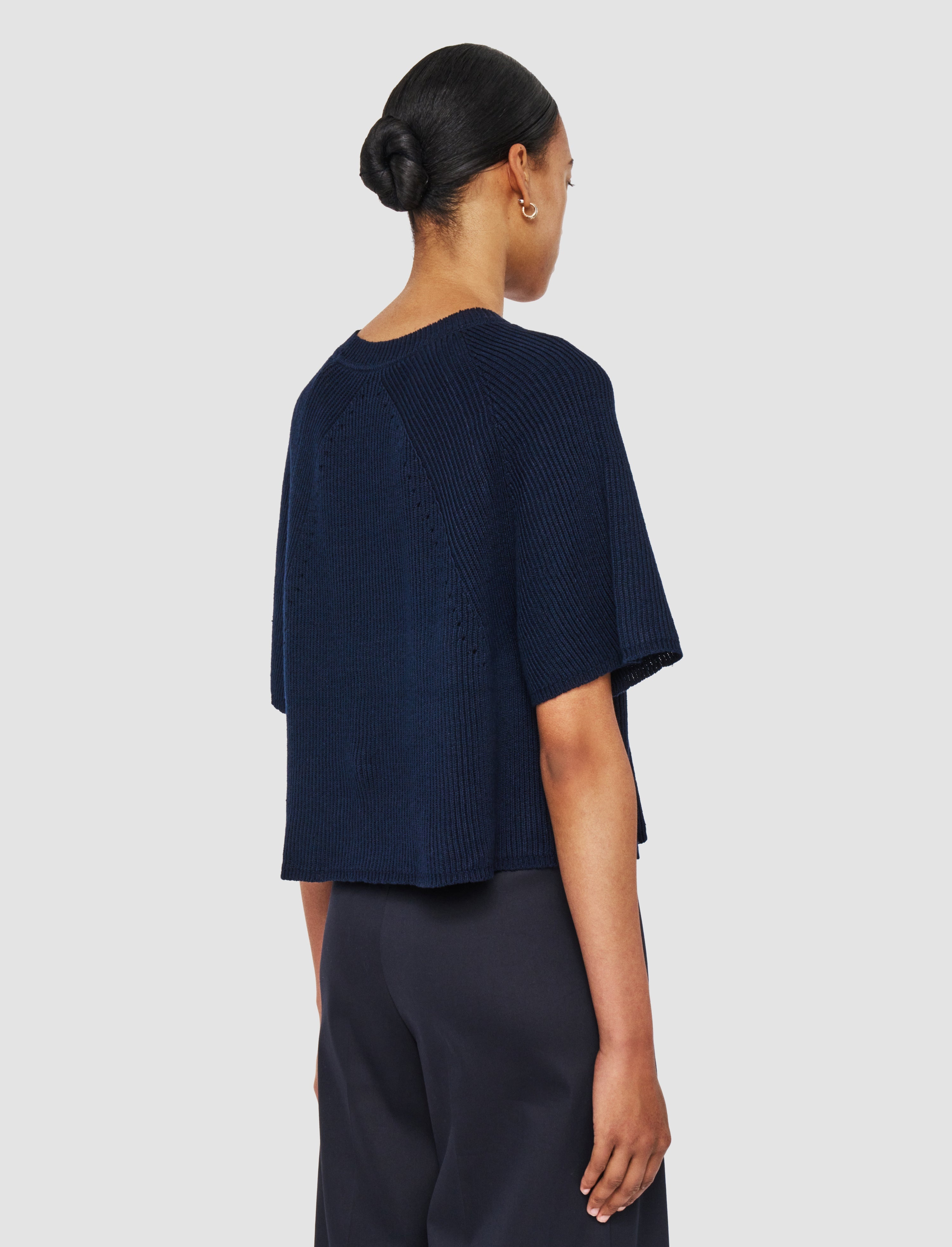 Linen Blend Knit Top - 4