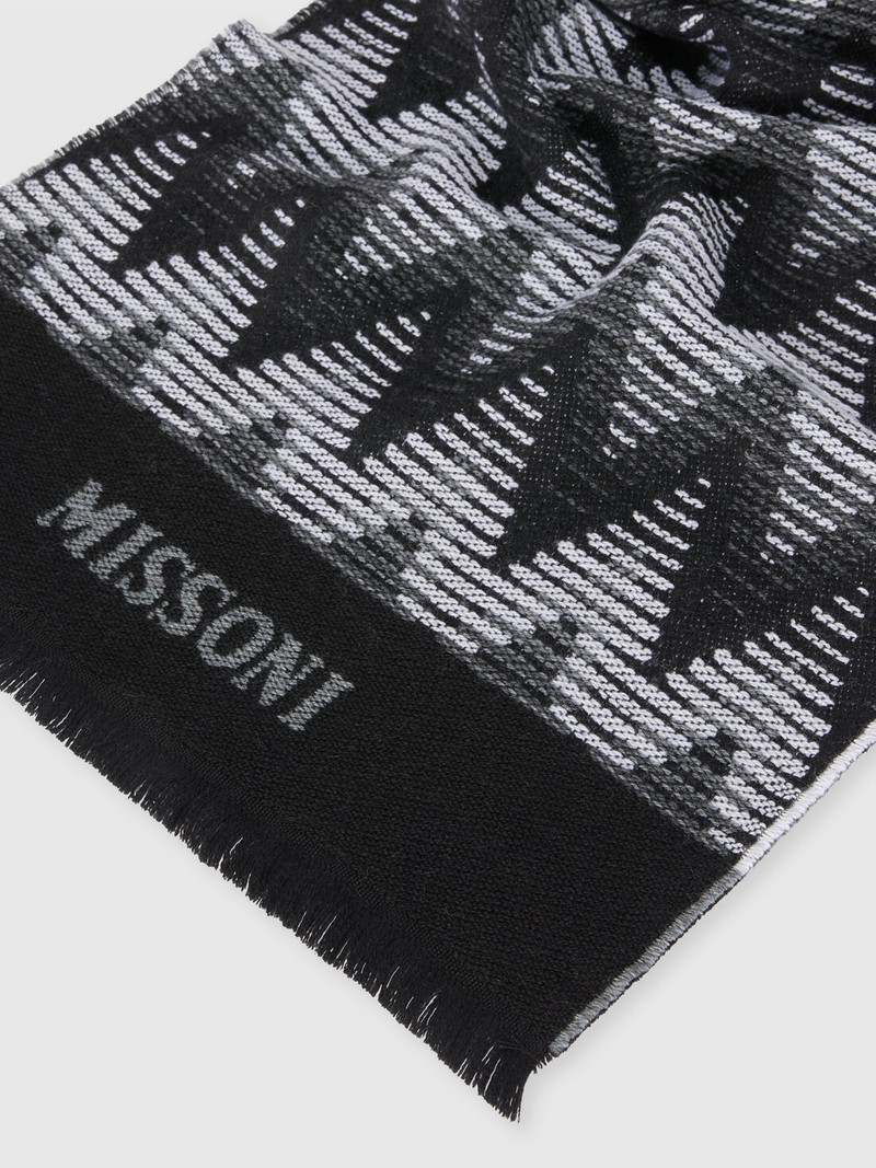 Missoni Zig zag wool scarf with logo outlook