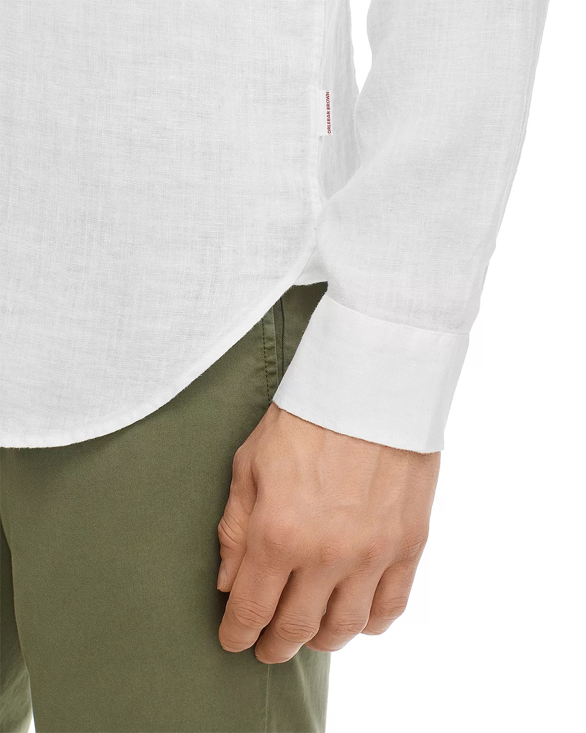 Giles Linen Textured Tailored Fit Button Down Shirt - 6