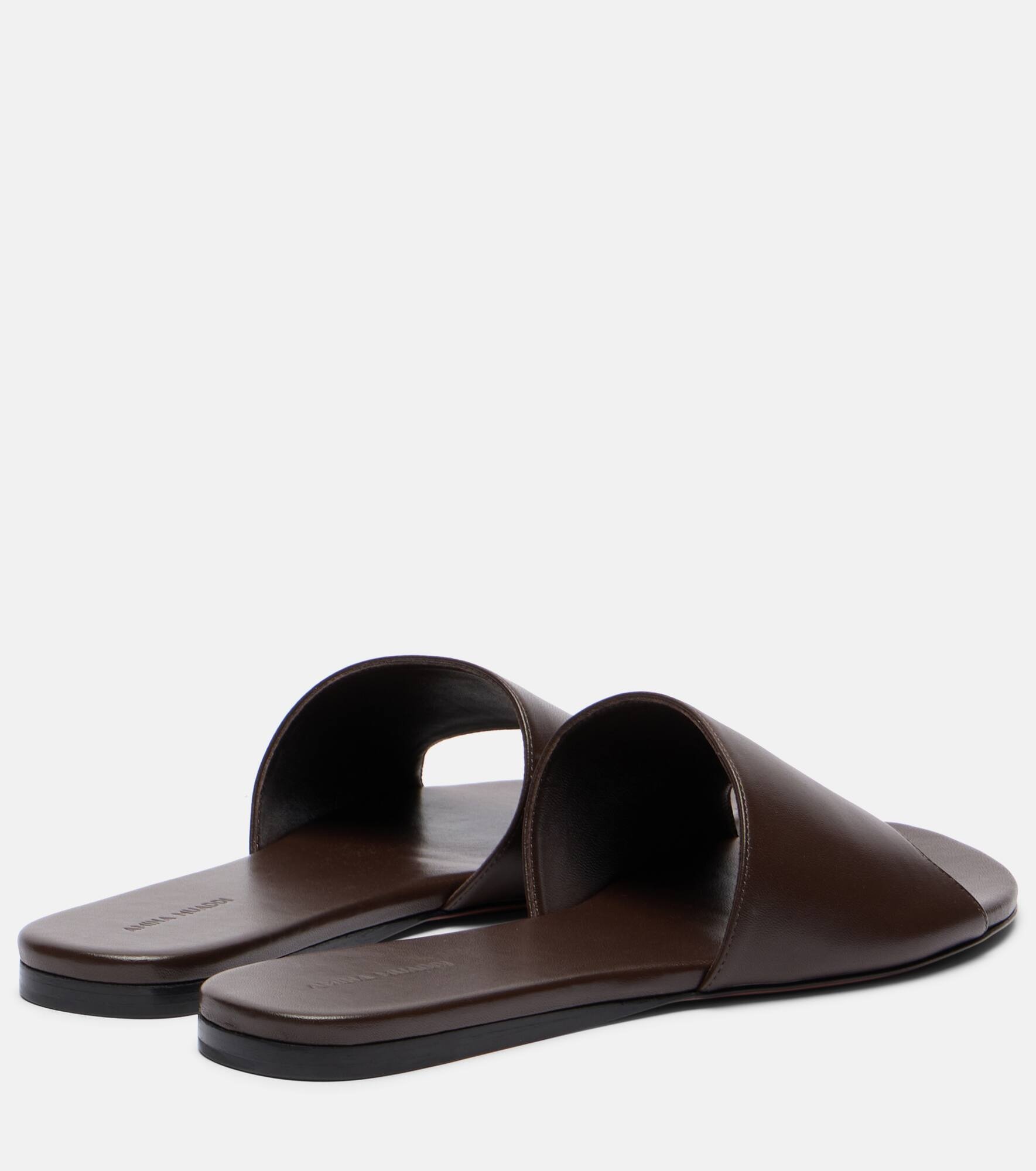 Bianca leather slides - 2