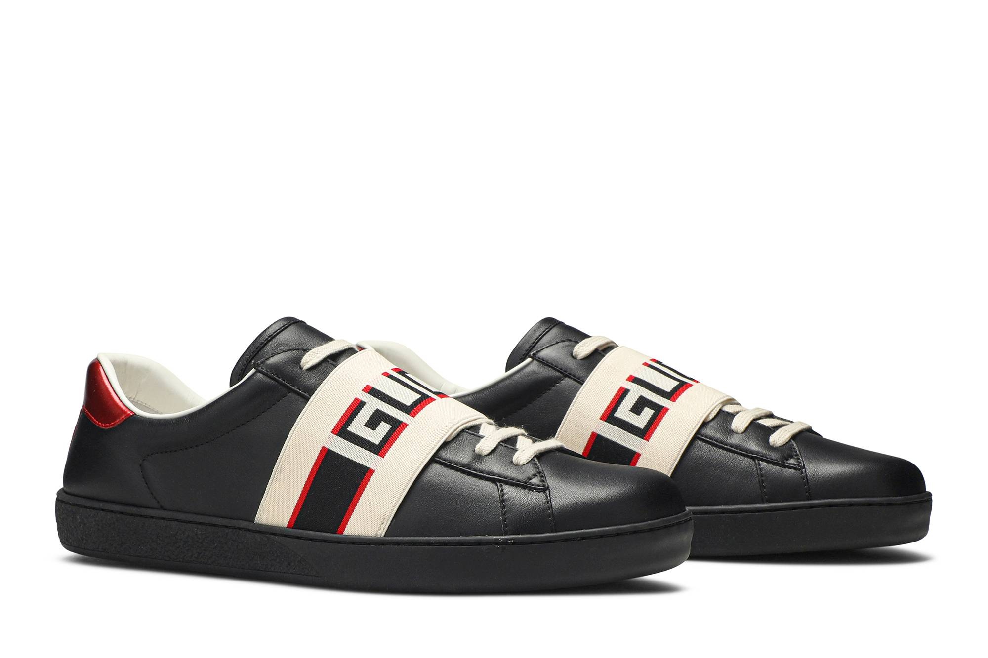 Gucci Ace Stripe Leather 'Black' - 8