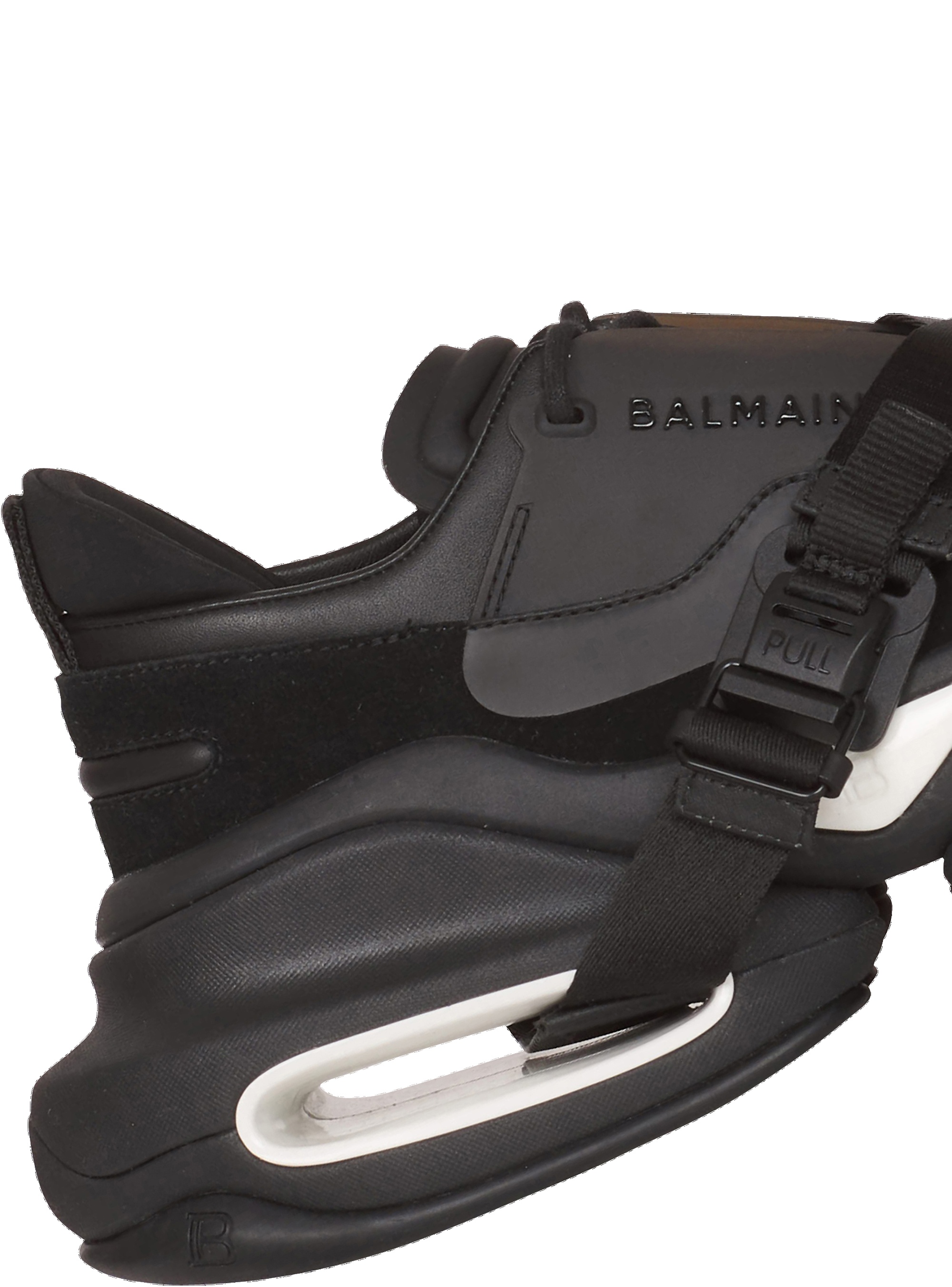 Balmain x Dogpound -Leather and knit B-Bold low-top sneakers with straps - 8