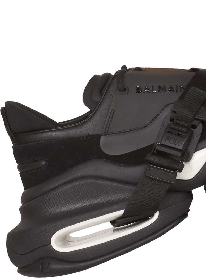 Balmain x Dogpound -Leather and knit B-Bold low-top sneakers with straps 8