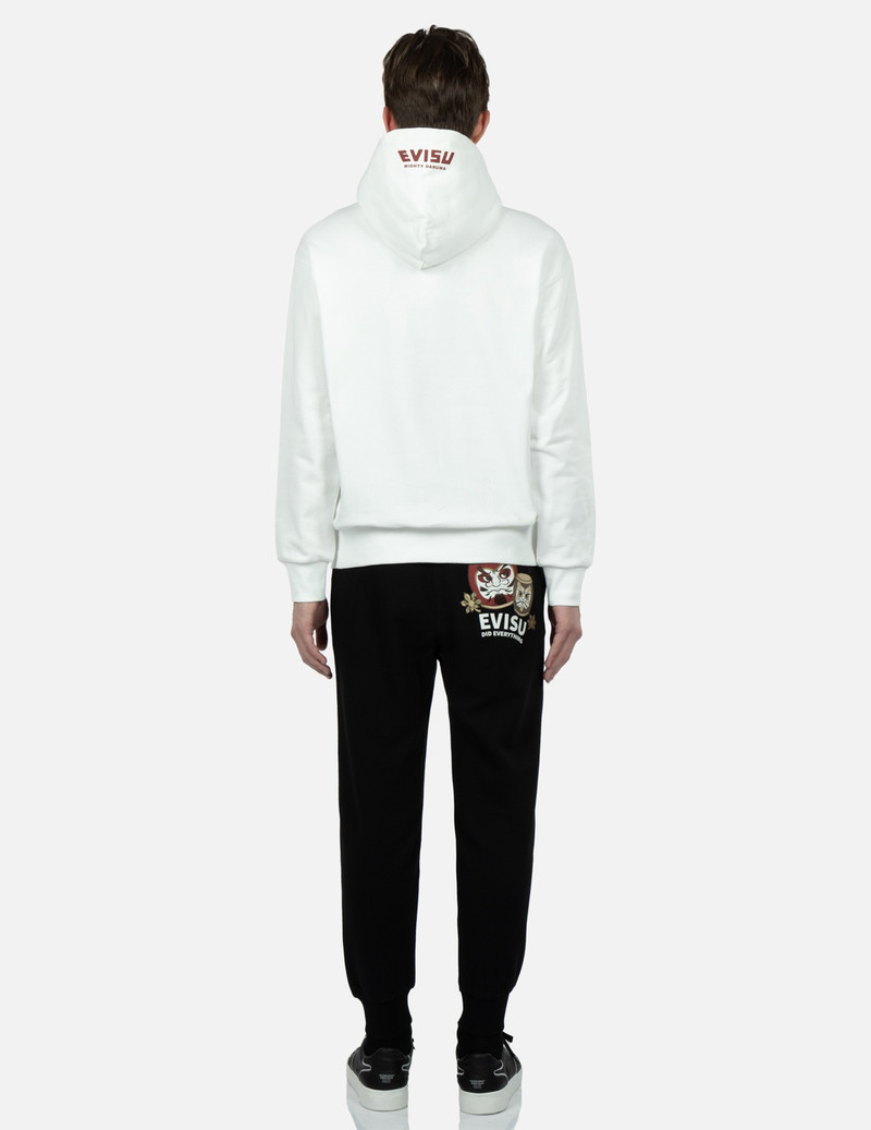 EVISU TAIKO DARUMA PRINT HOODED SWEATSHIRT outlook