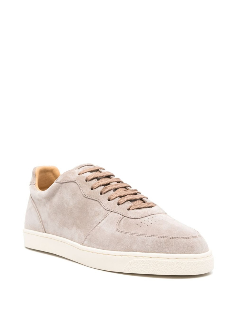 Brunello Cucinelli panelled suede sneakers outlook