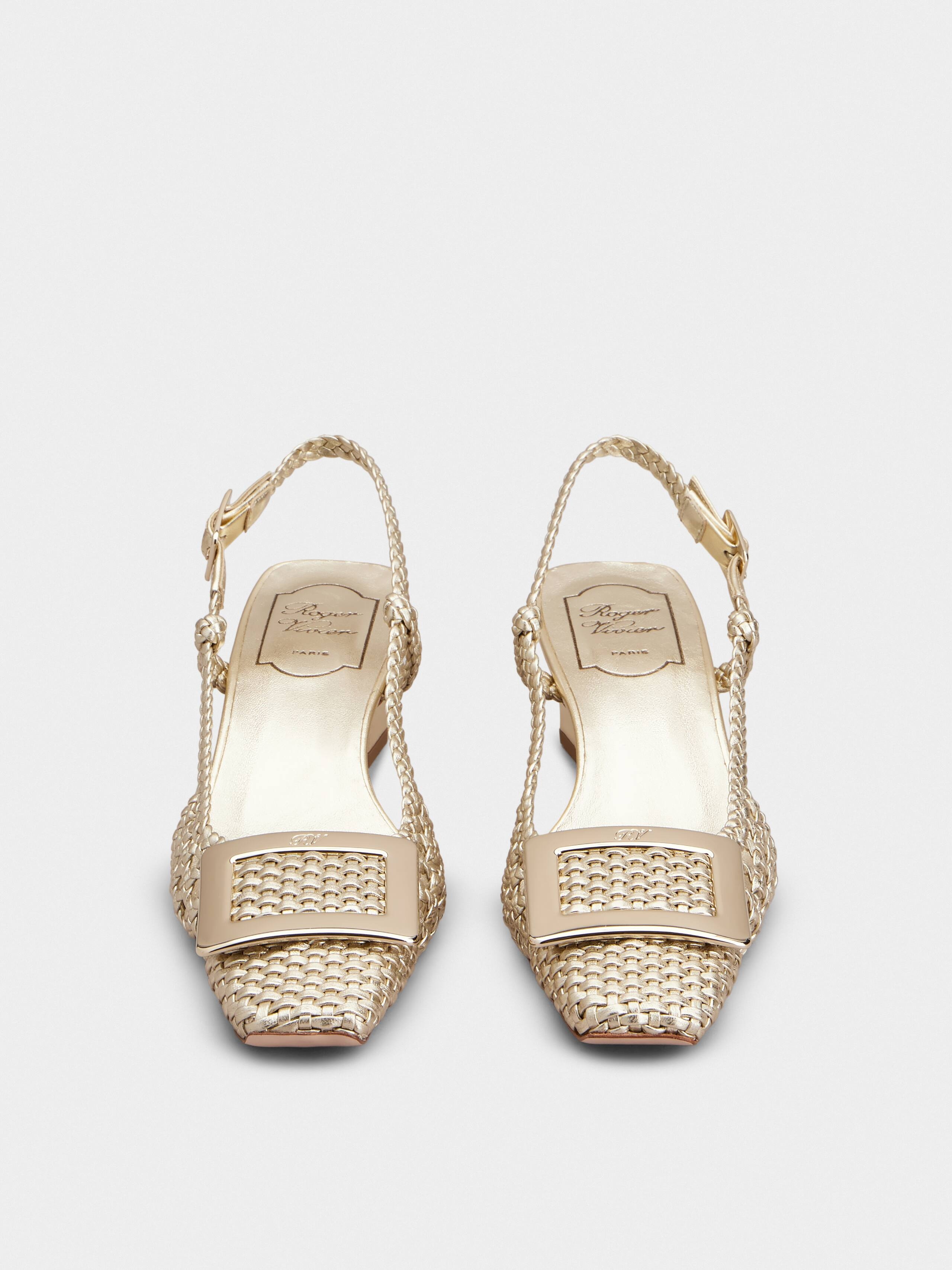 Belle Vivier Slingback Pumps in leather - 7
