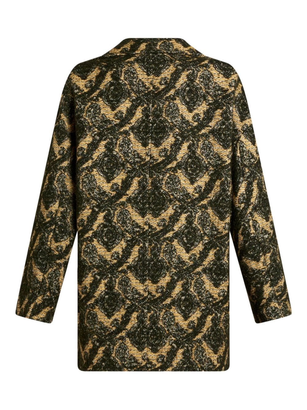 jacquard double-breasted coat - 7