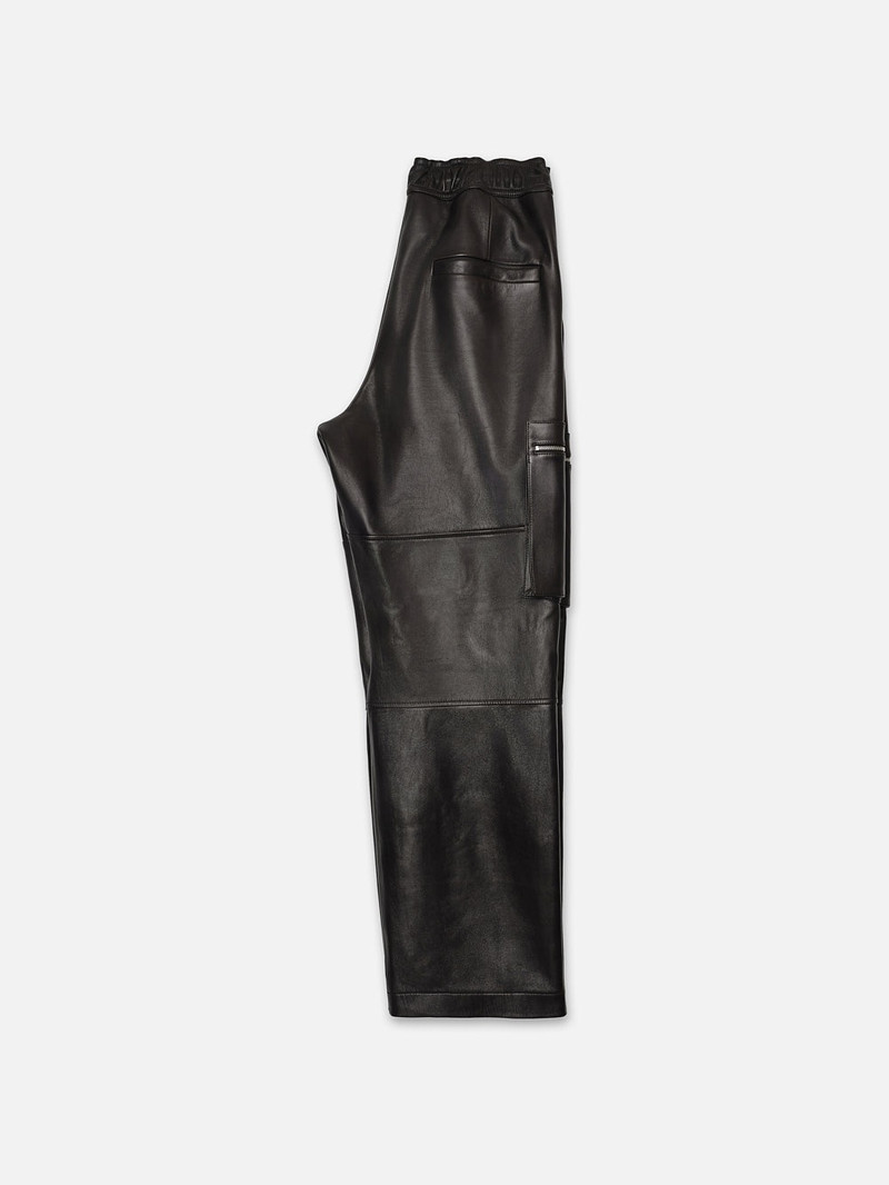 FRAME Leather Cargo Pant in Black outlook