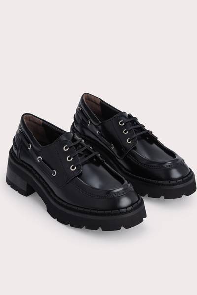 BY FAR Stanley Black Semi Patent Leather outlook