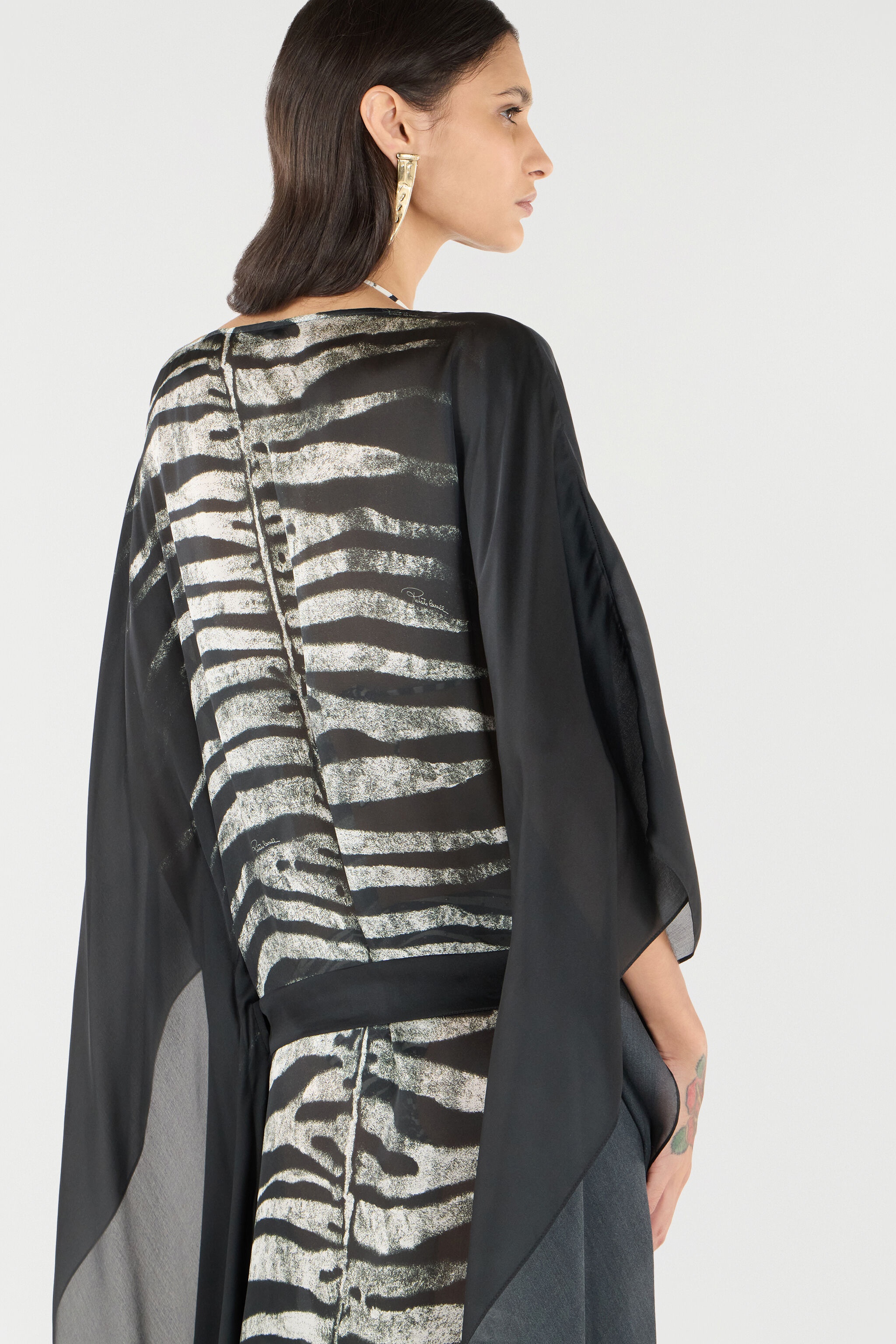 Dress With Belt And Zebra Print - 7