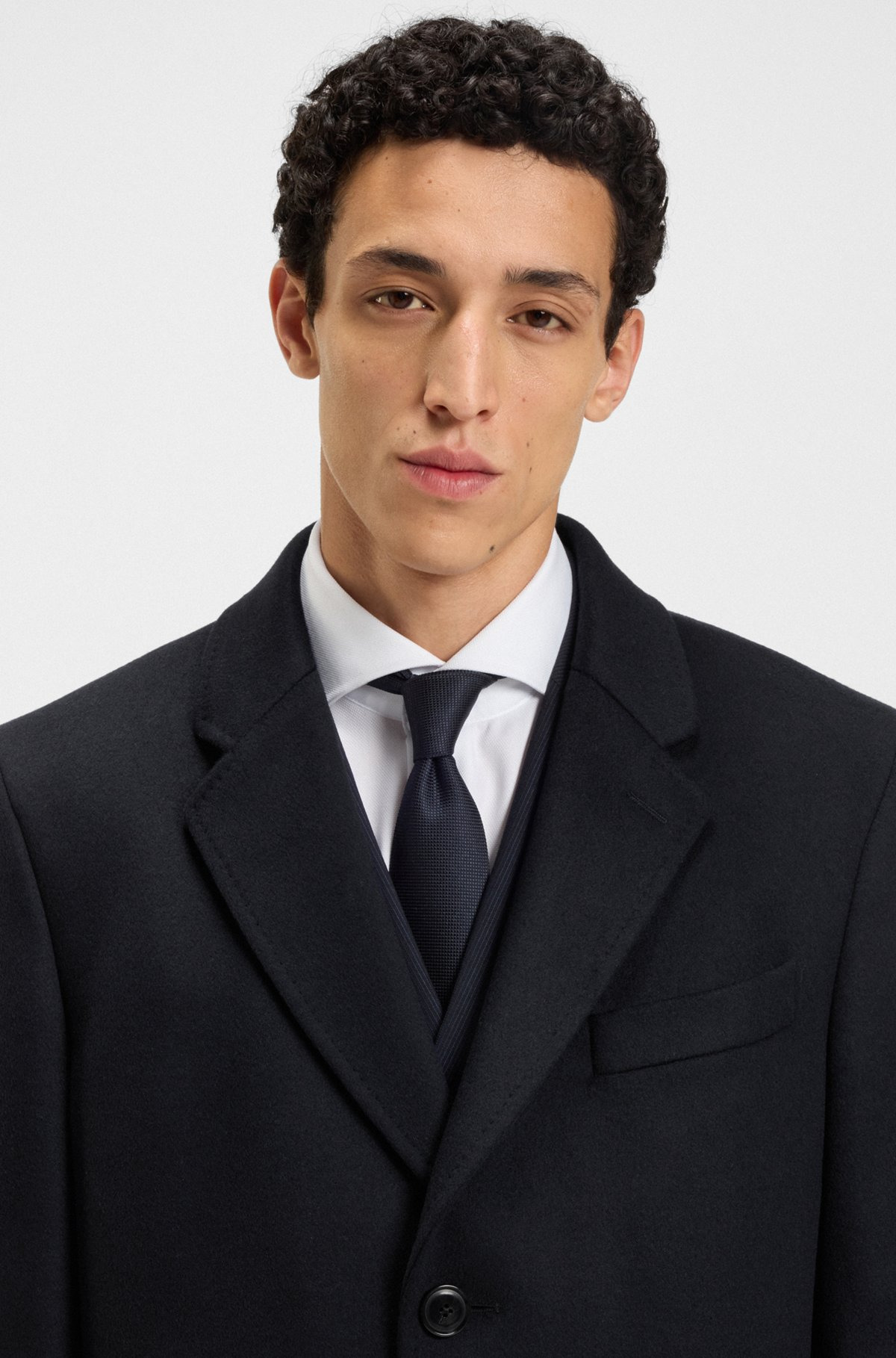 REGULAR-FIT WOOL AND CASHMERE COAT - 3