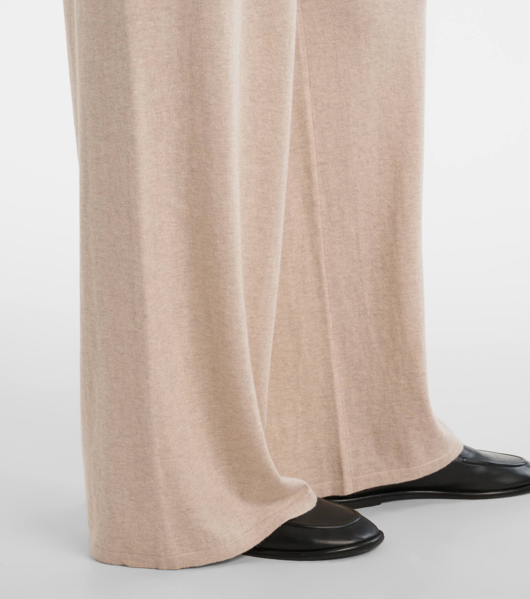 Aina cotton and cashmere wide-leg pants - 5