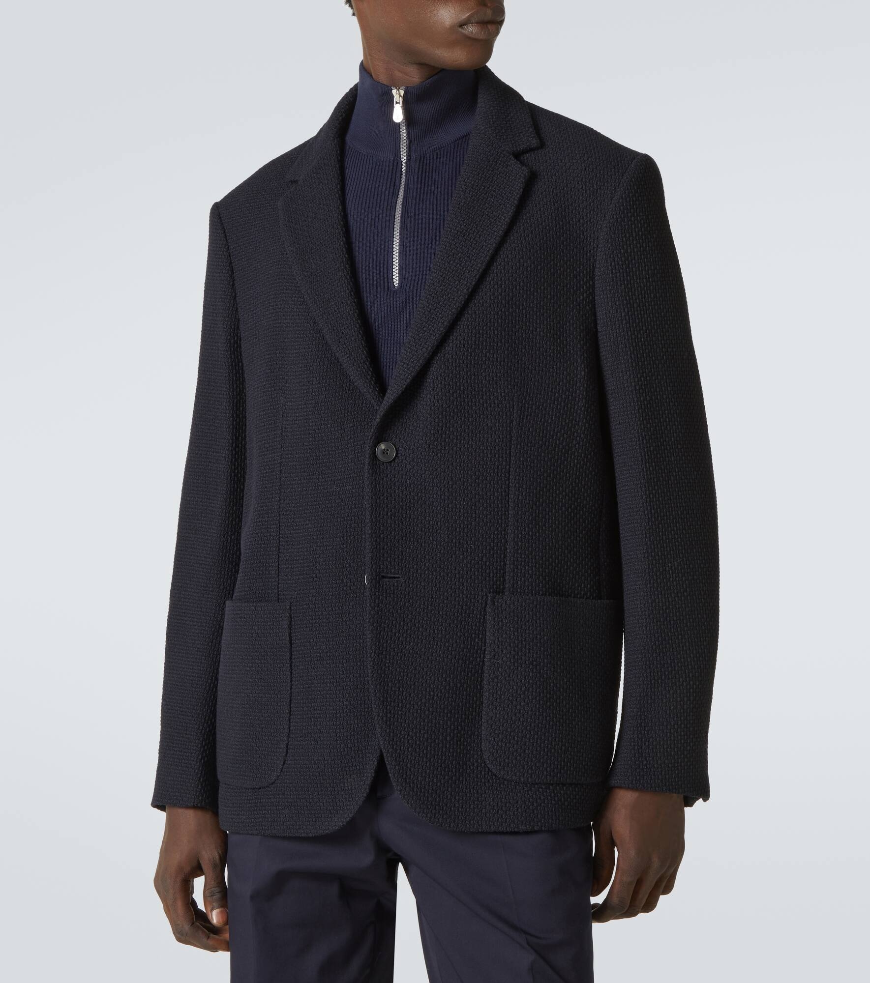 Wool jersey blazer - 3