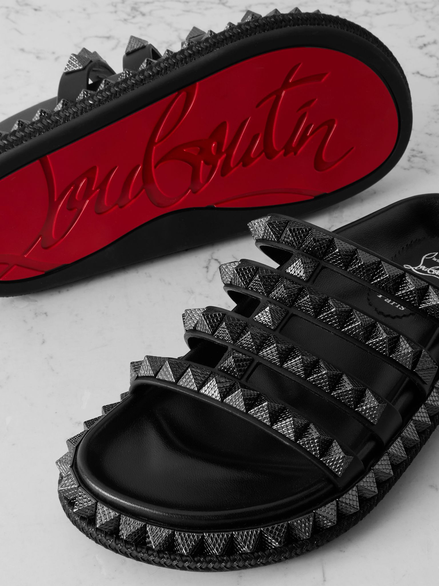 Pyra Hallulila studded leather sandals Black - 4