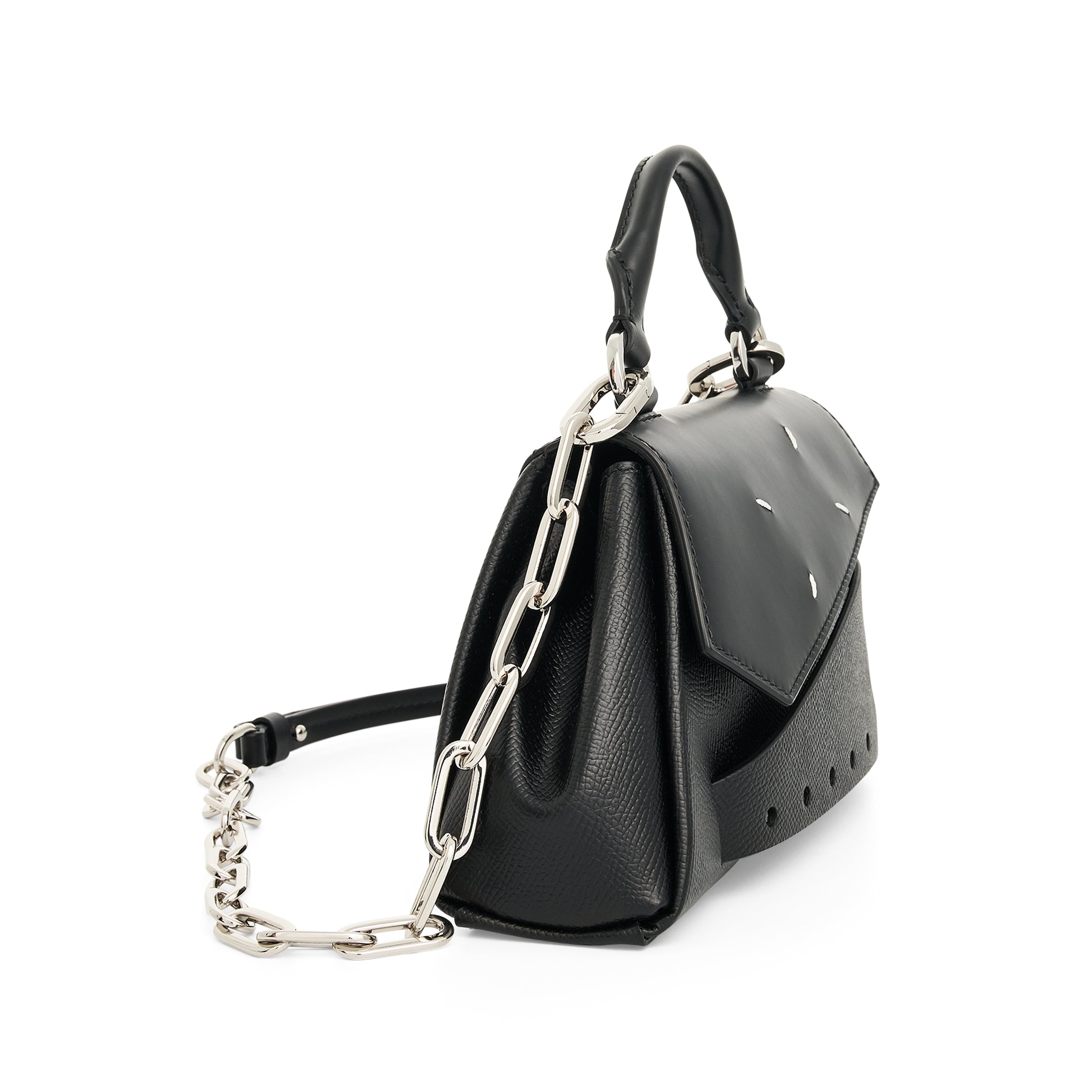 Micro Snatched Asymmetric Bag in Black - 3