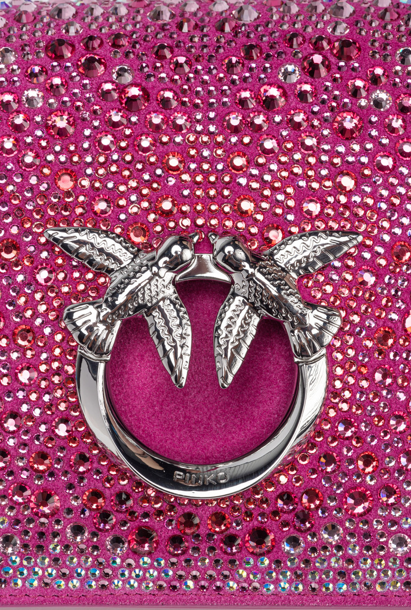 PINKO GALLERIA FULL-RHINESTONE MINI LOVE BAG CLICK 4
