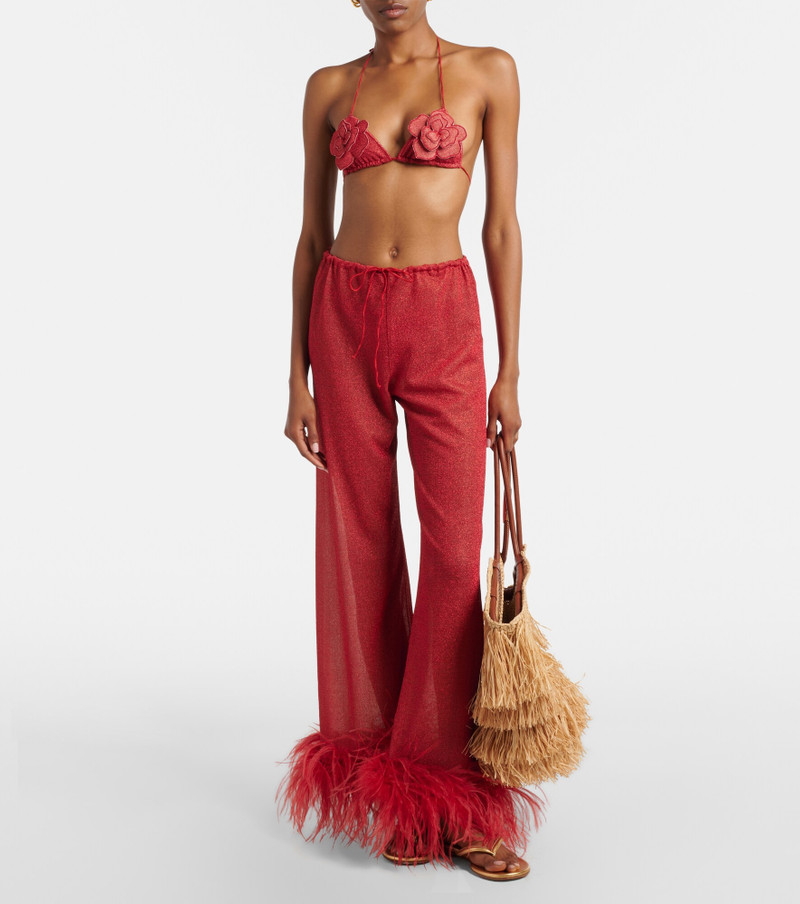 Oséree Lumière Plumage wide-leg pants outlook
