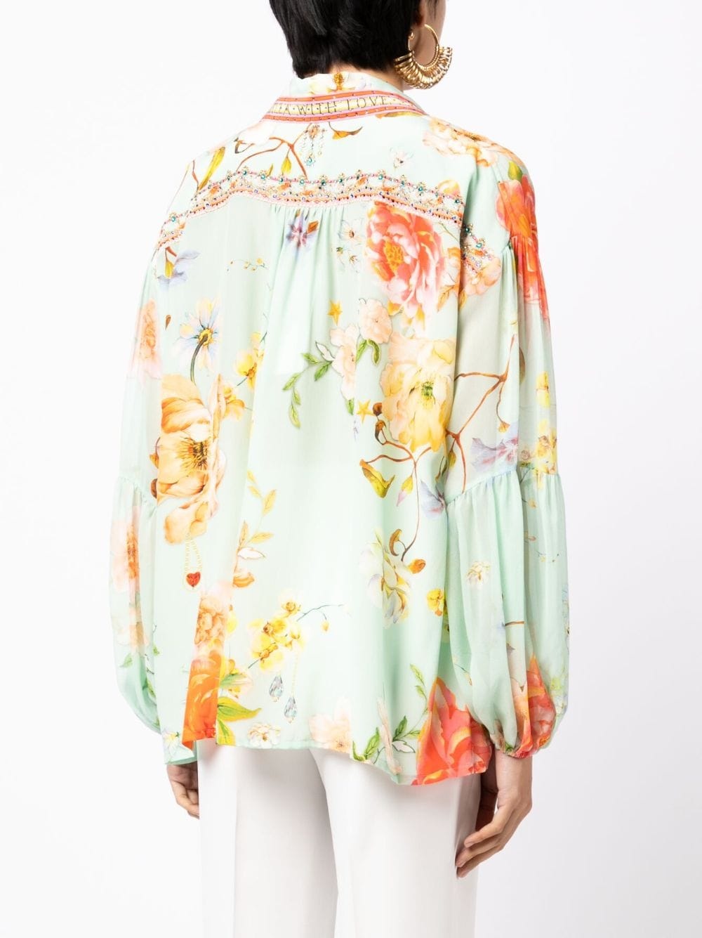 Vintage Collar floral-print blouse - 4
