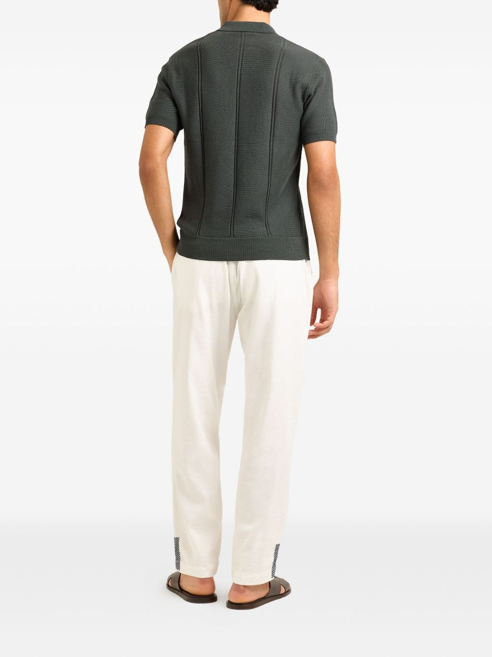 pique texture T-shirt - 3
