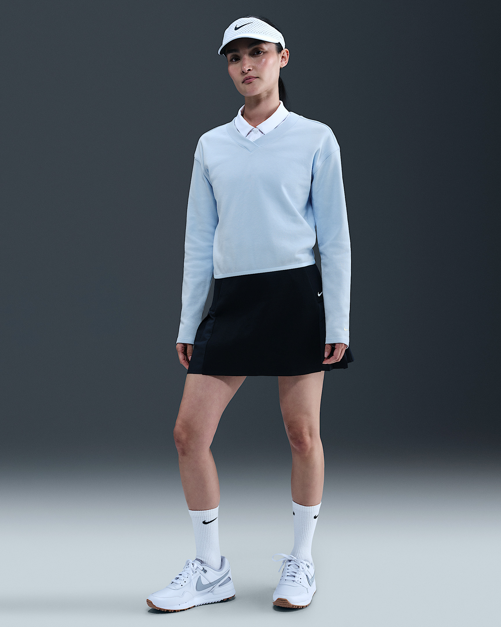 Nike Women's V-Neck Long-Sleeve Golf Top - 4