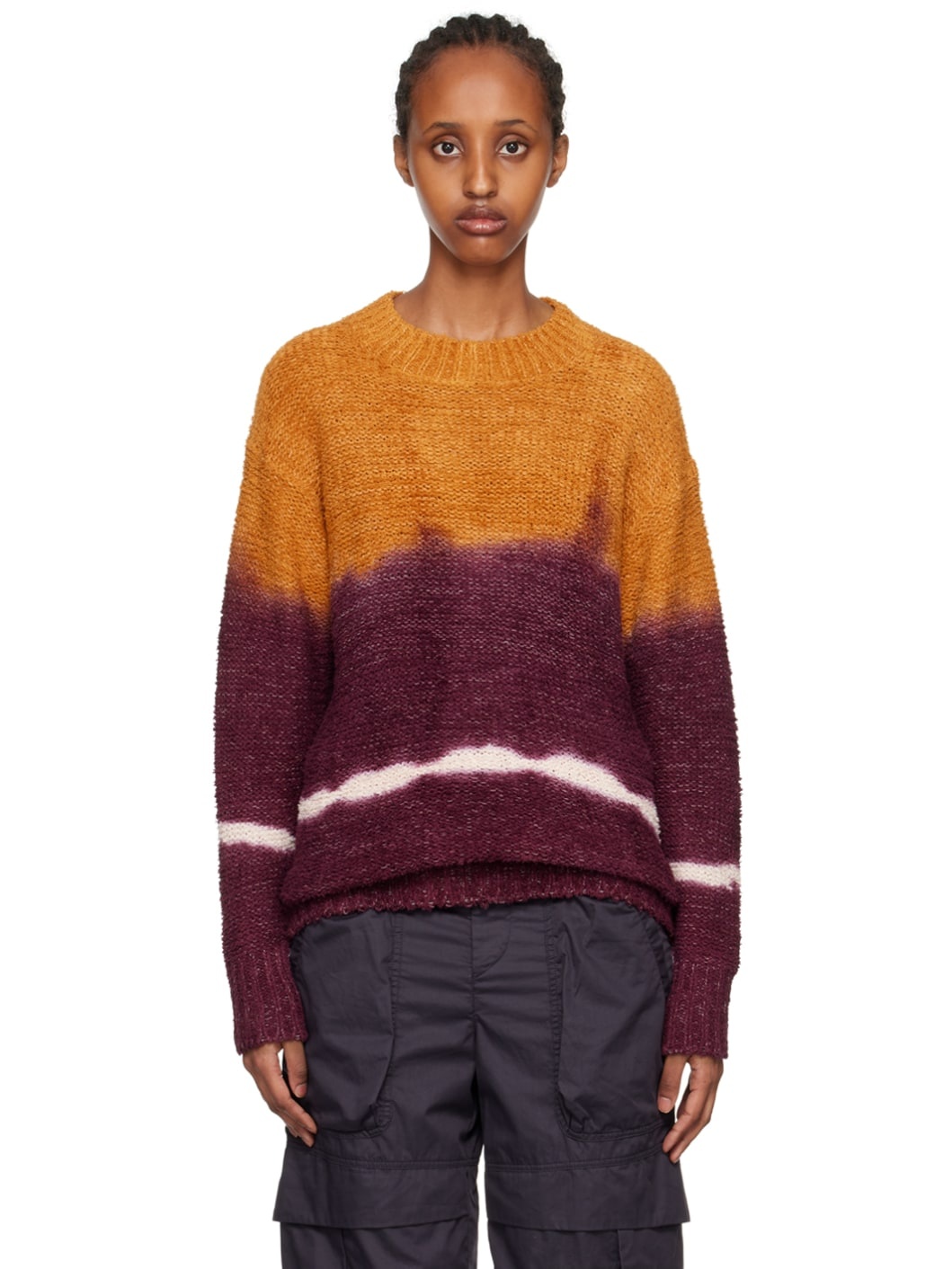 Orange & Purple Happy Sweater - 1