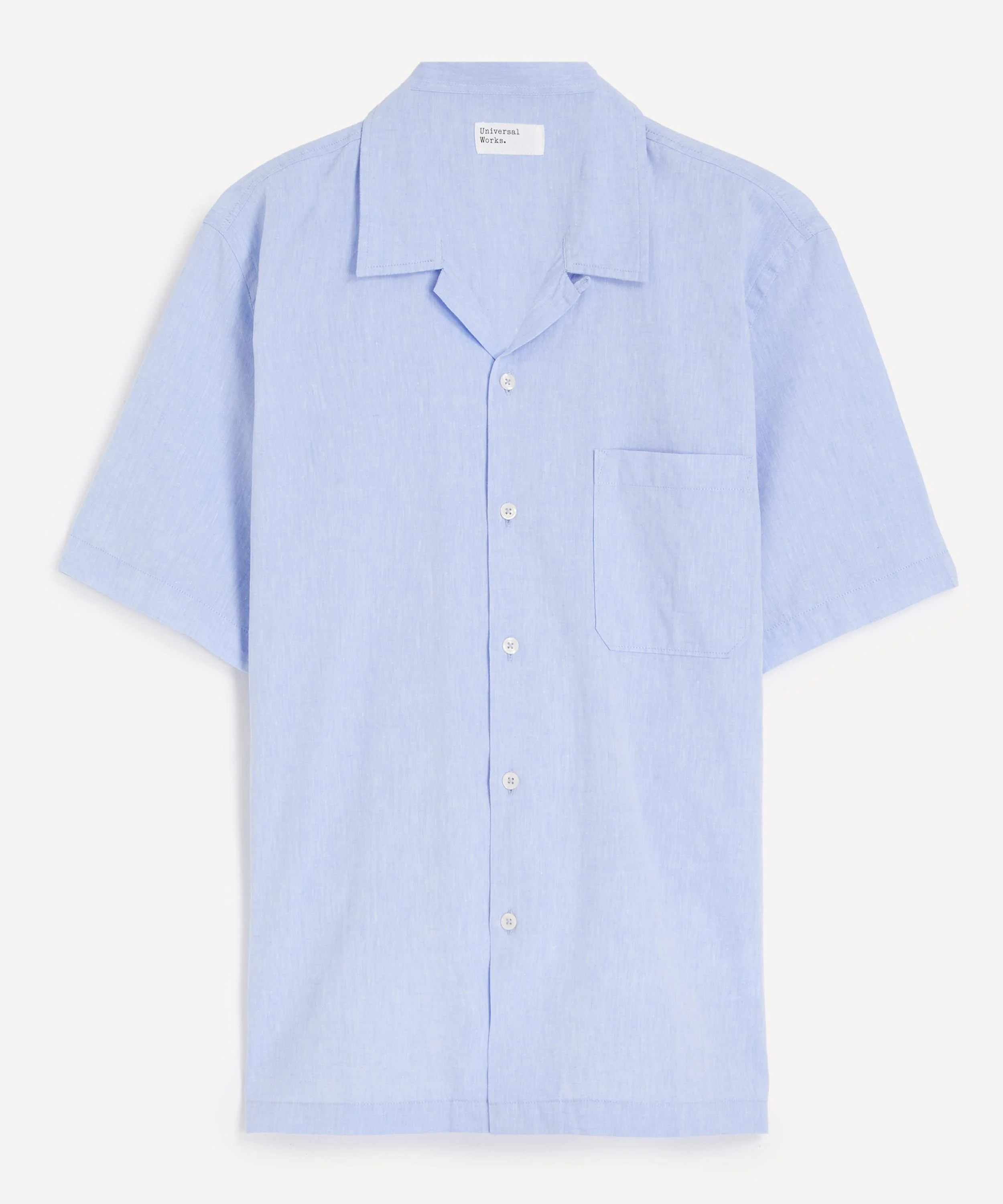 Sky Blue Sido Linen Mix Road Shirt - 1