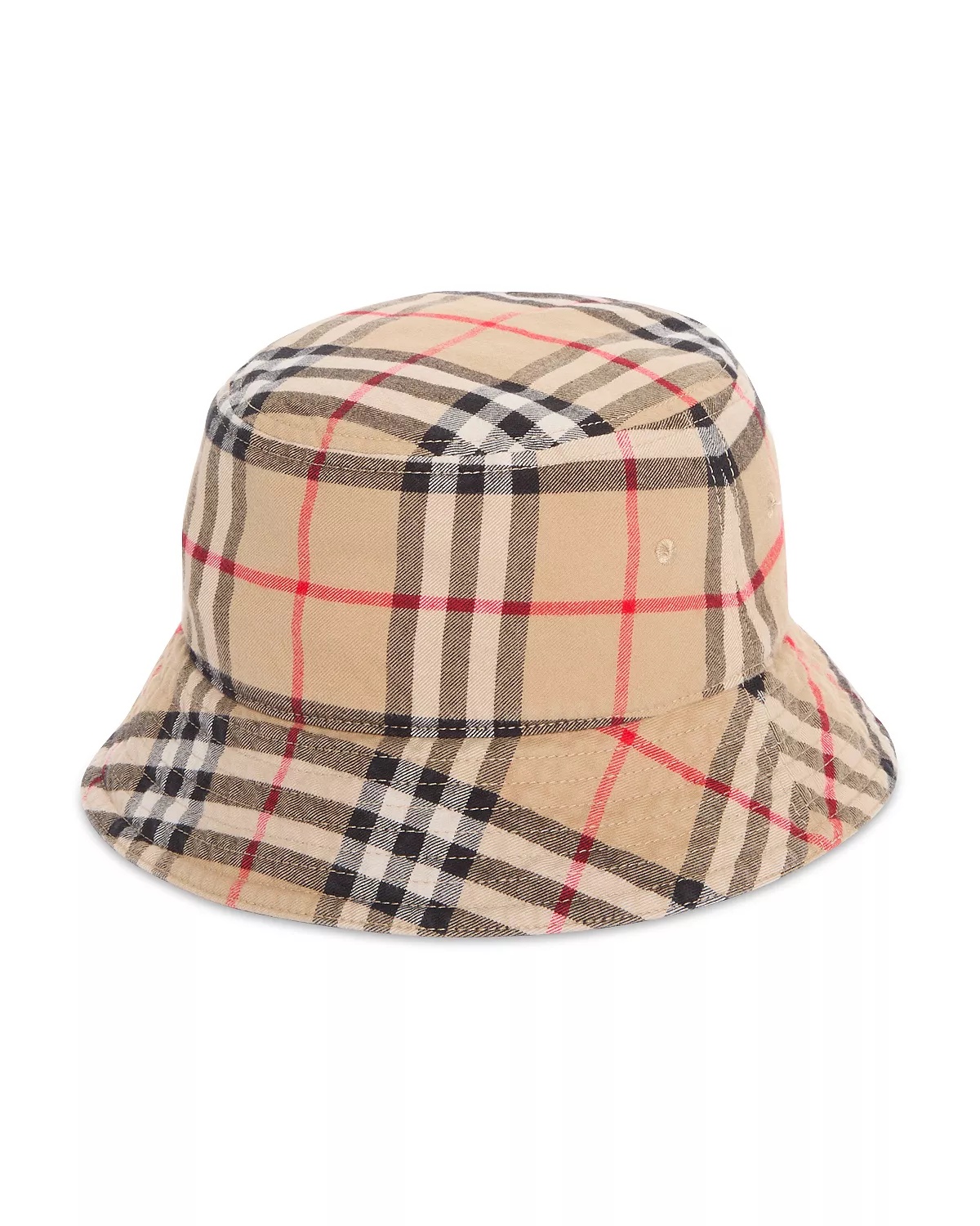 Classic Check Cotton Twill Bucket Hat - 1